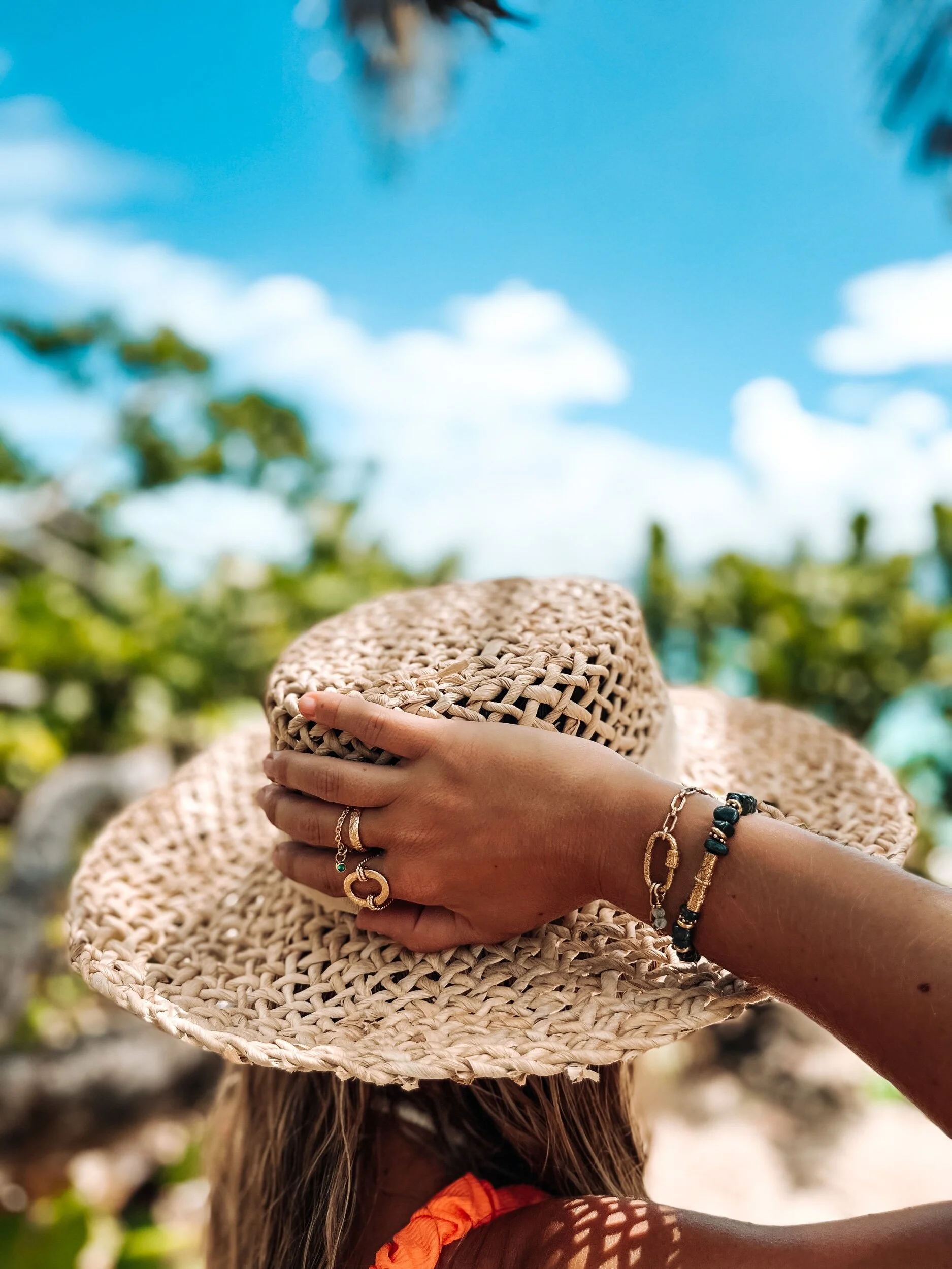 Bracelet Little Rockly Bay plaqué or et hématites accumulation bijoux