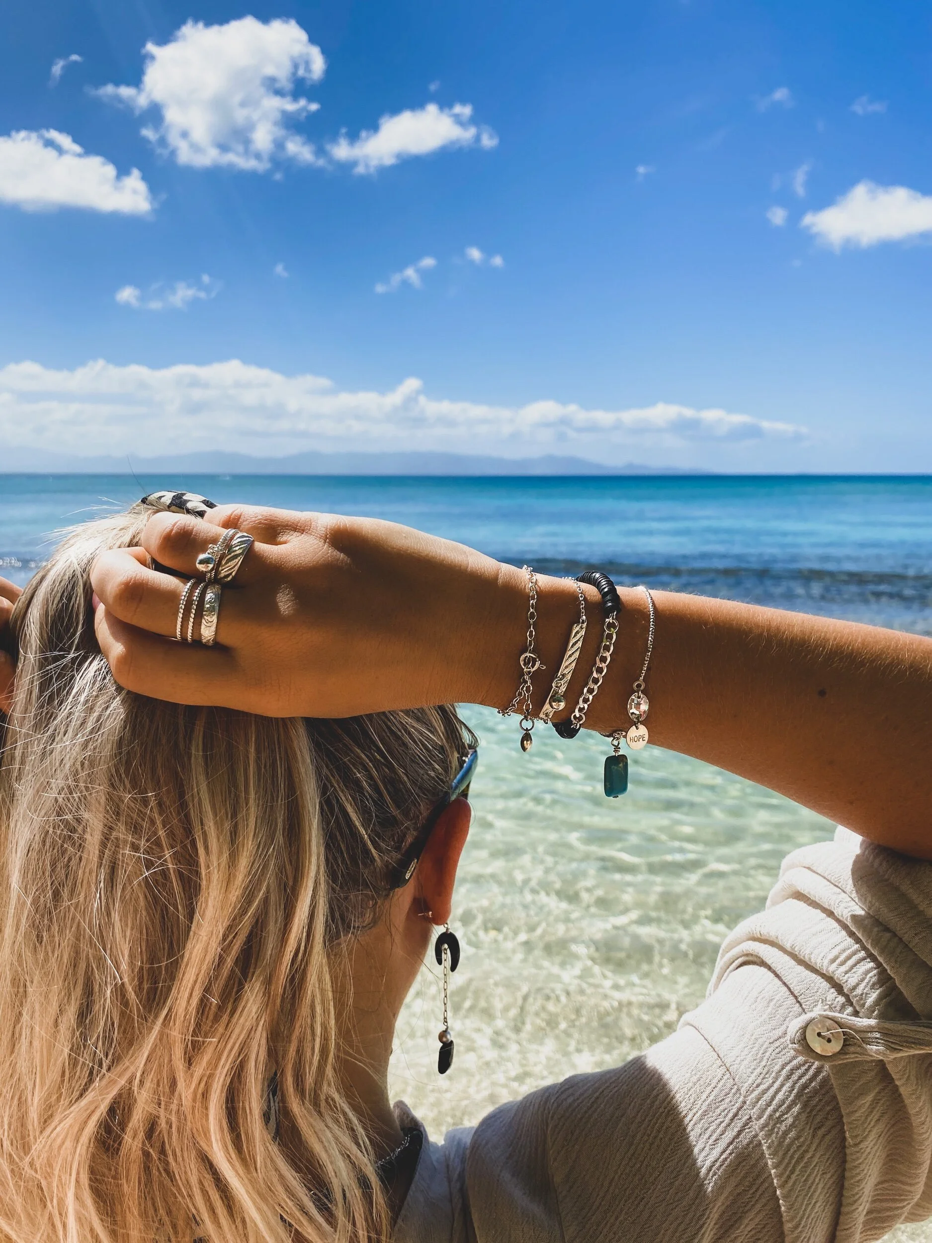 Bague Dominica argent 925 portée