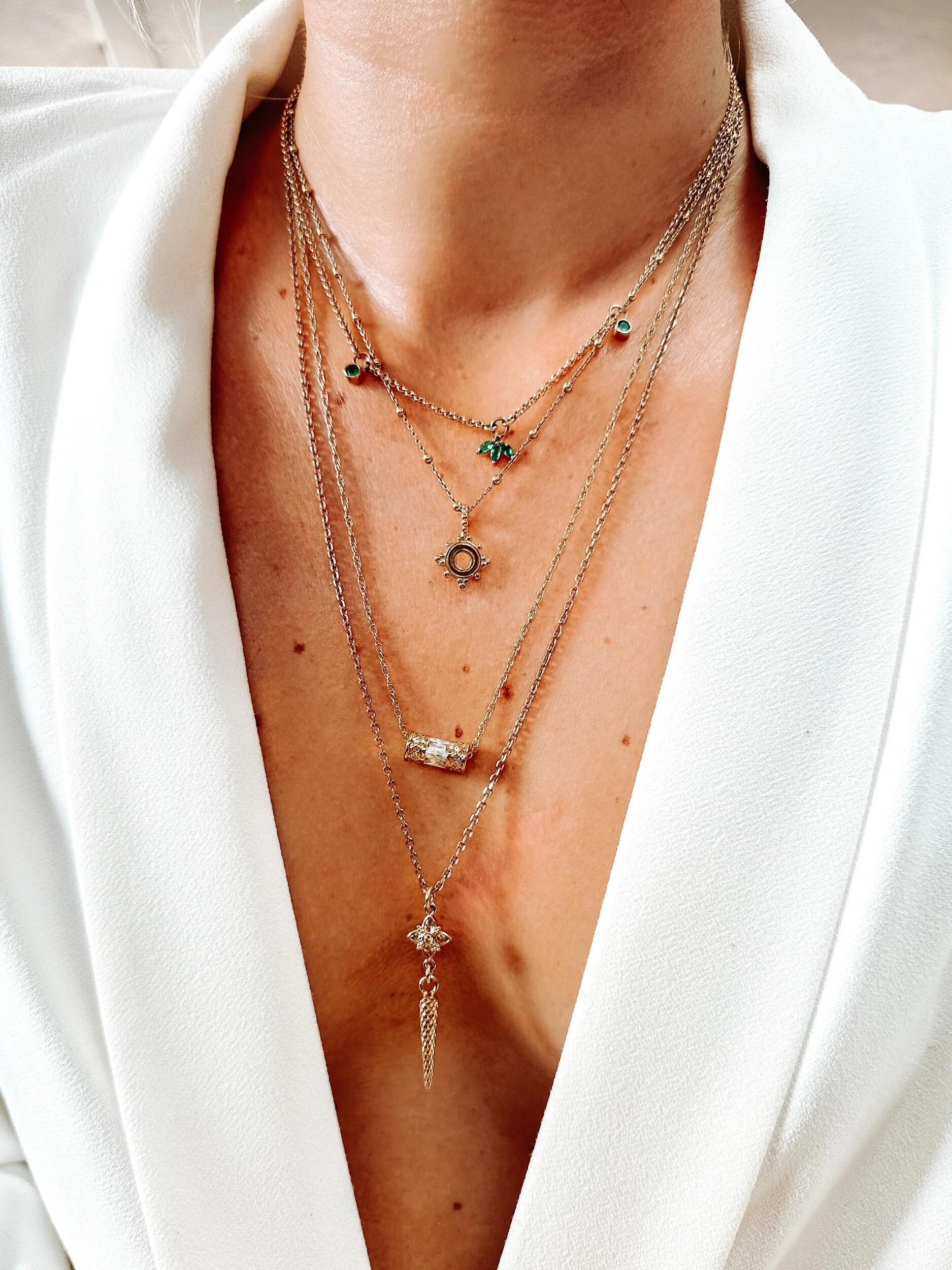 Collier Kool Bay plaqué or look porté