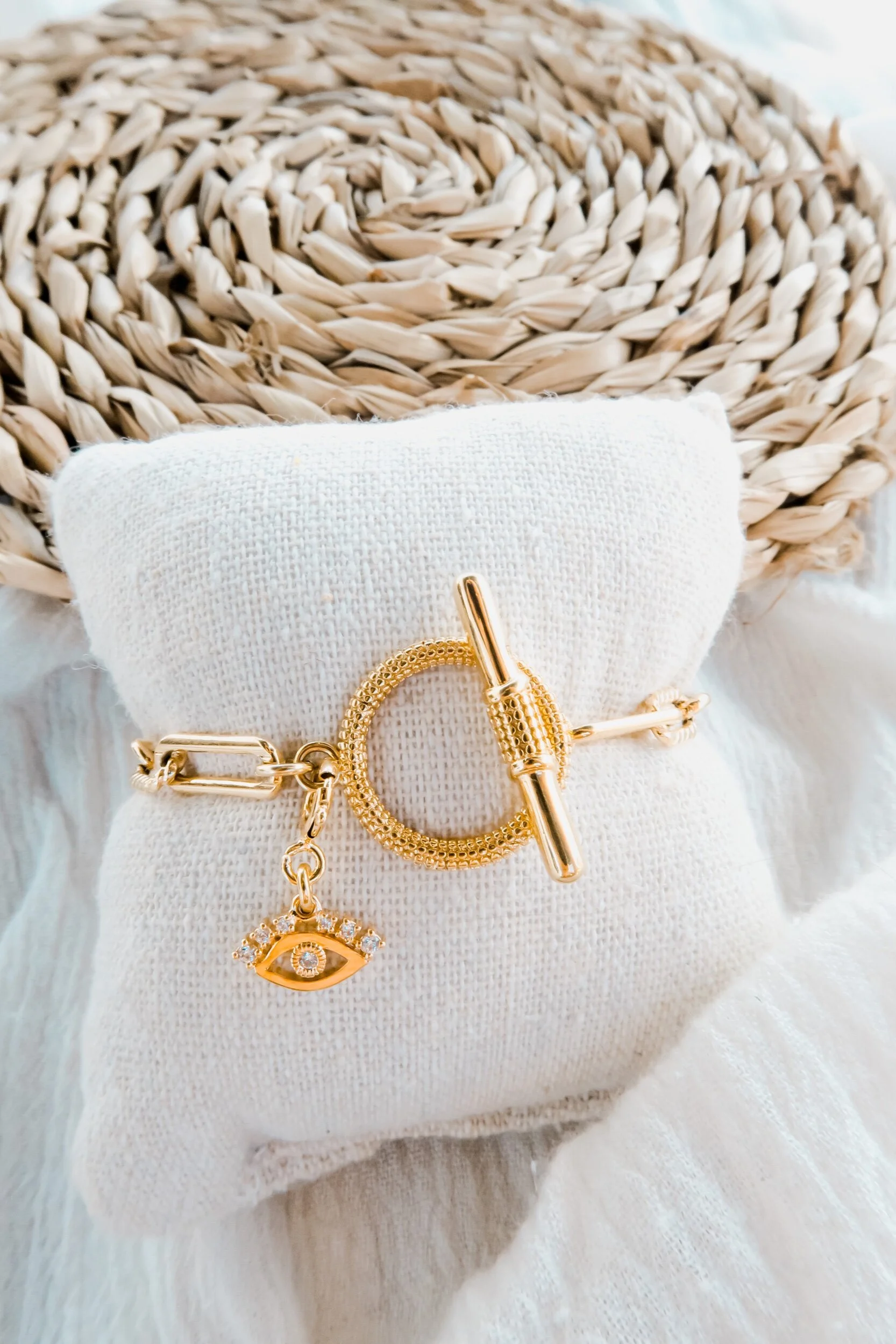 Bracelet West End Plaqué Or Pendentif Oeil