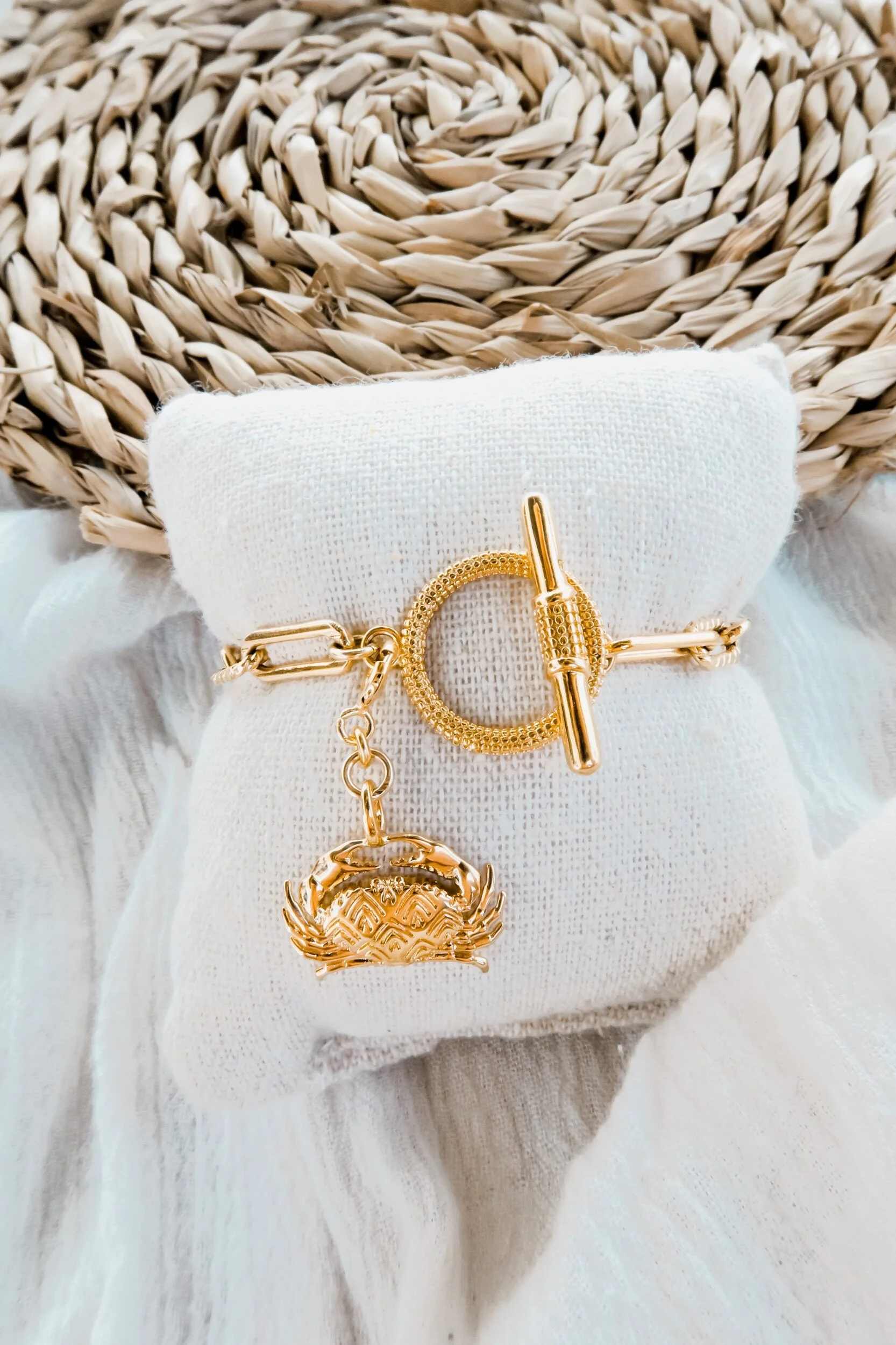 Bracelet West End Plaqué Or Pendentif Crâbe