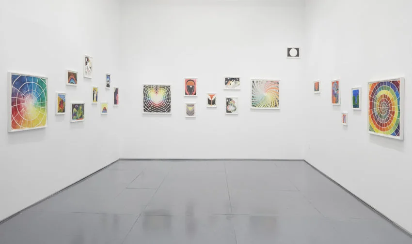 Gallery shot with framed artwork