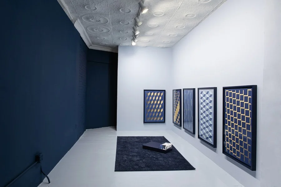 Gallery shot with framed artwork