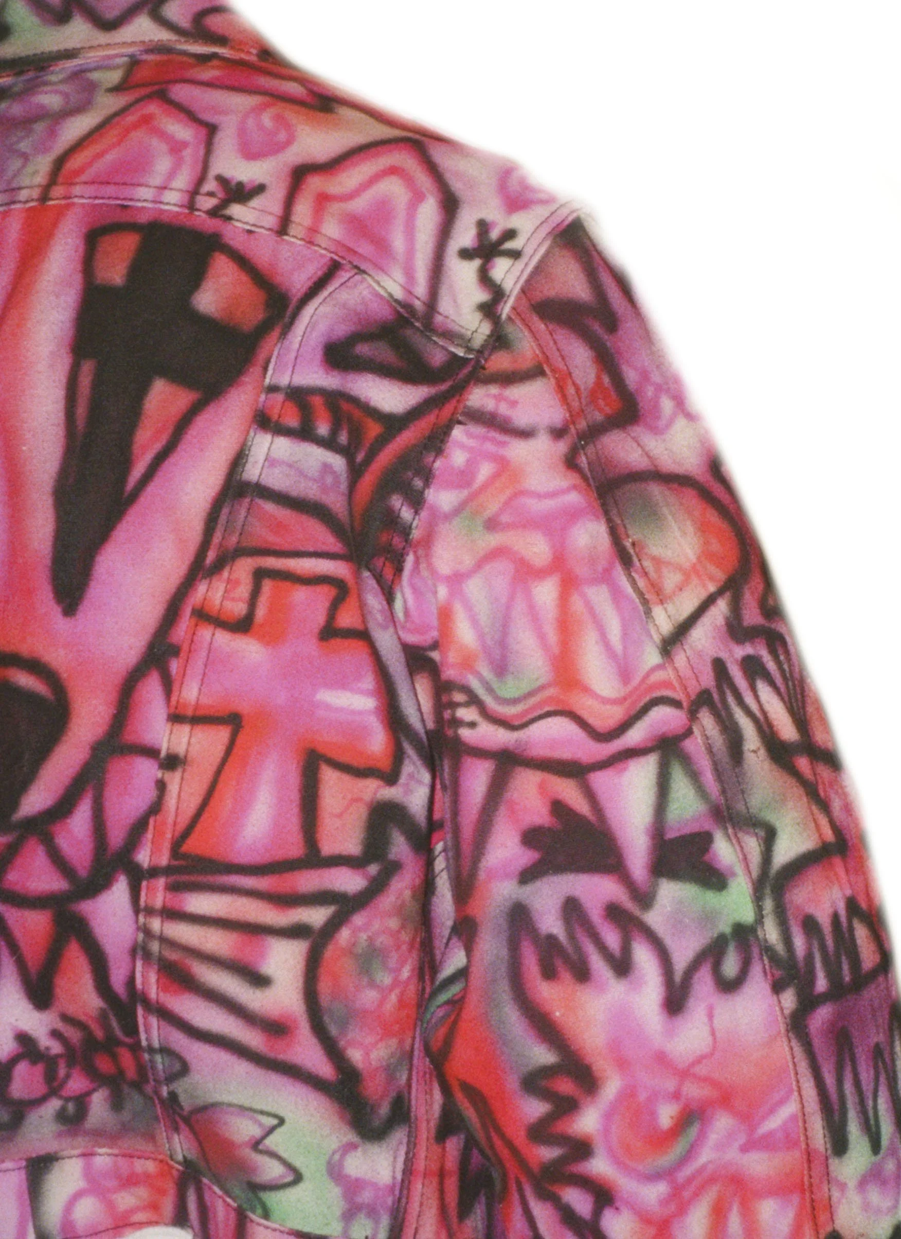 Detail #2 of custom airbrushed jacket 