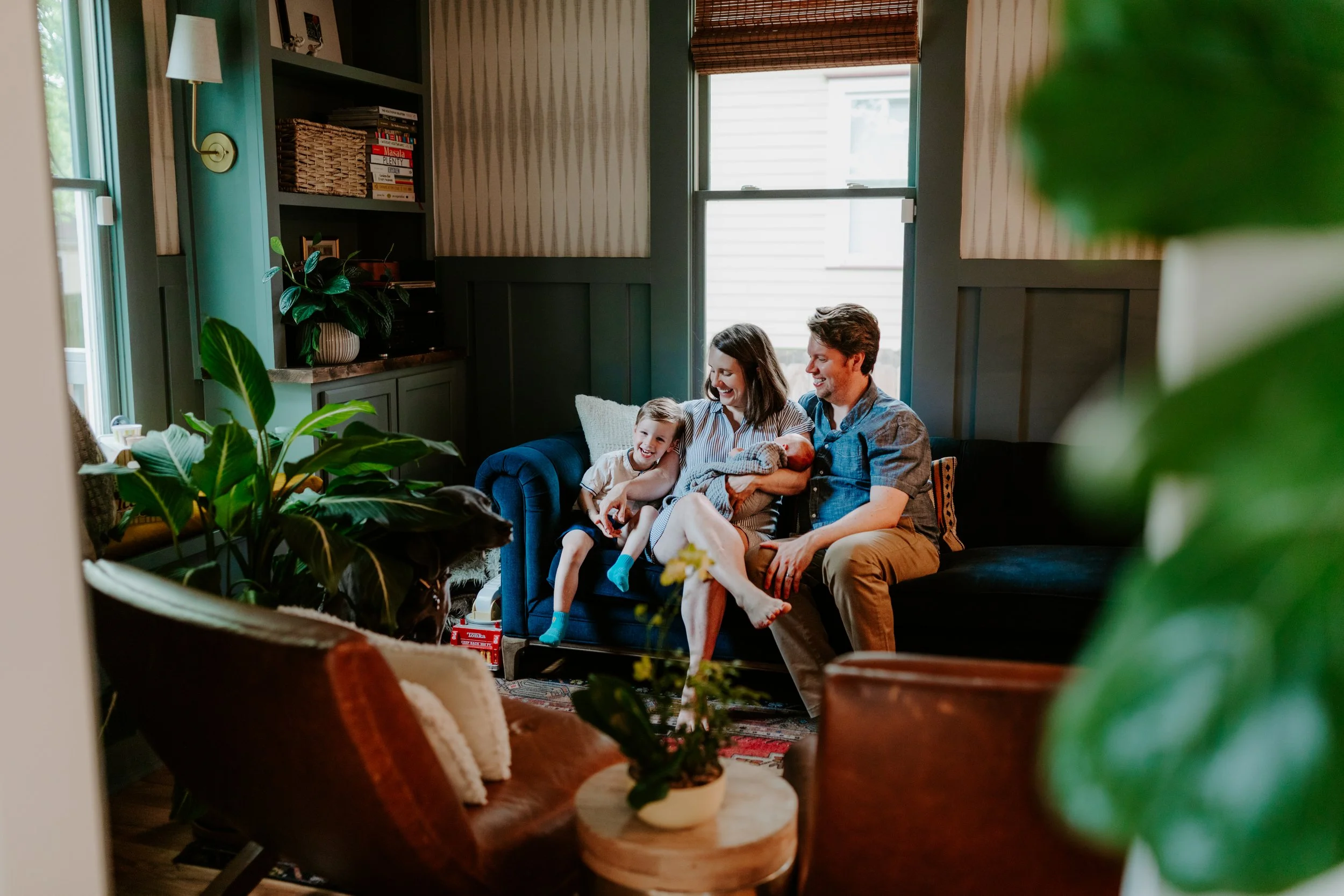 Stylish Atlanta Home as Perfect Backdrop to At Home Newborn Photo Session