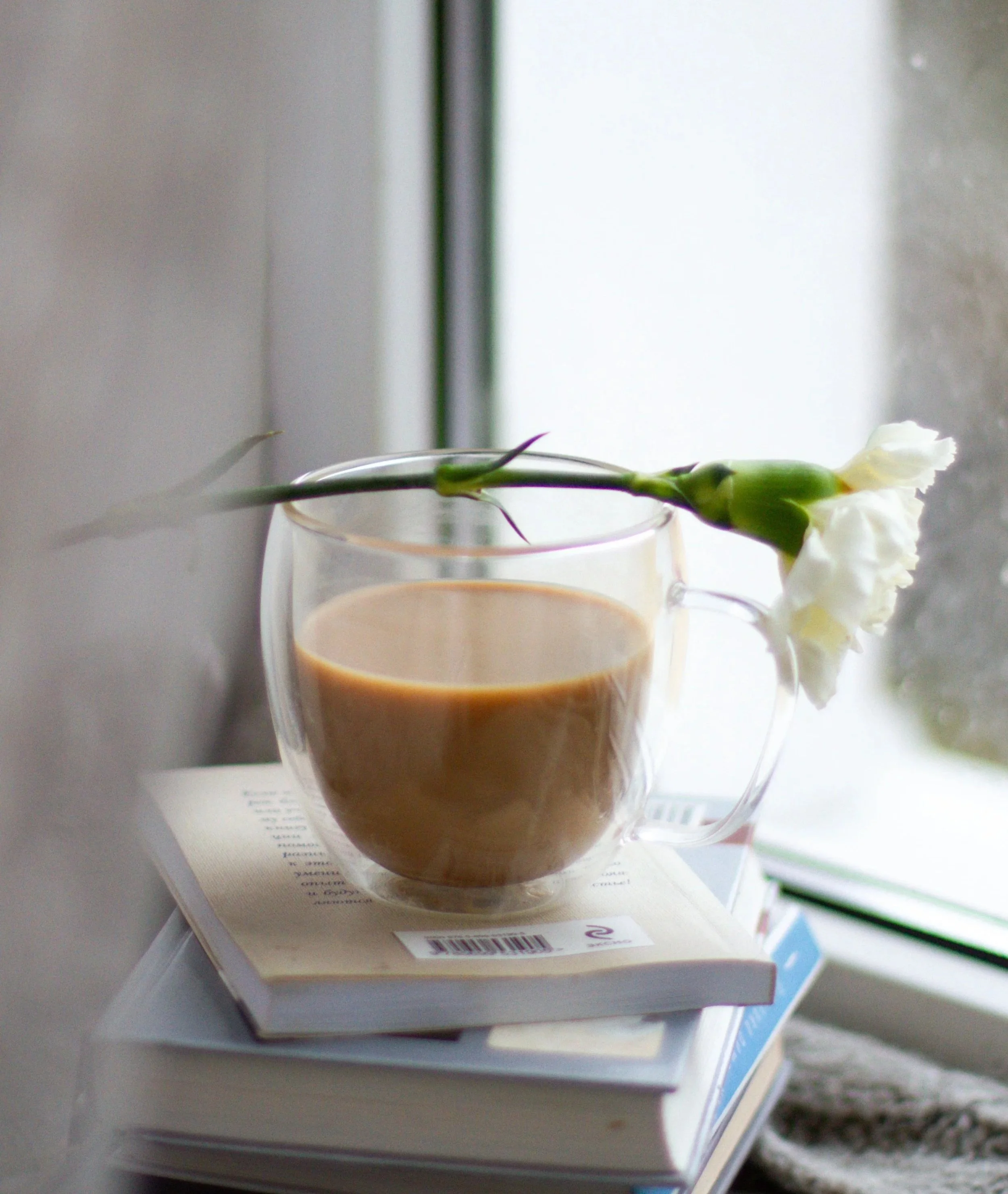 Peaceful morning coffee in an intentionally curated home.