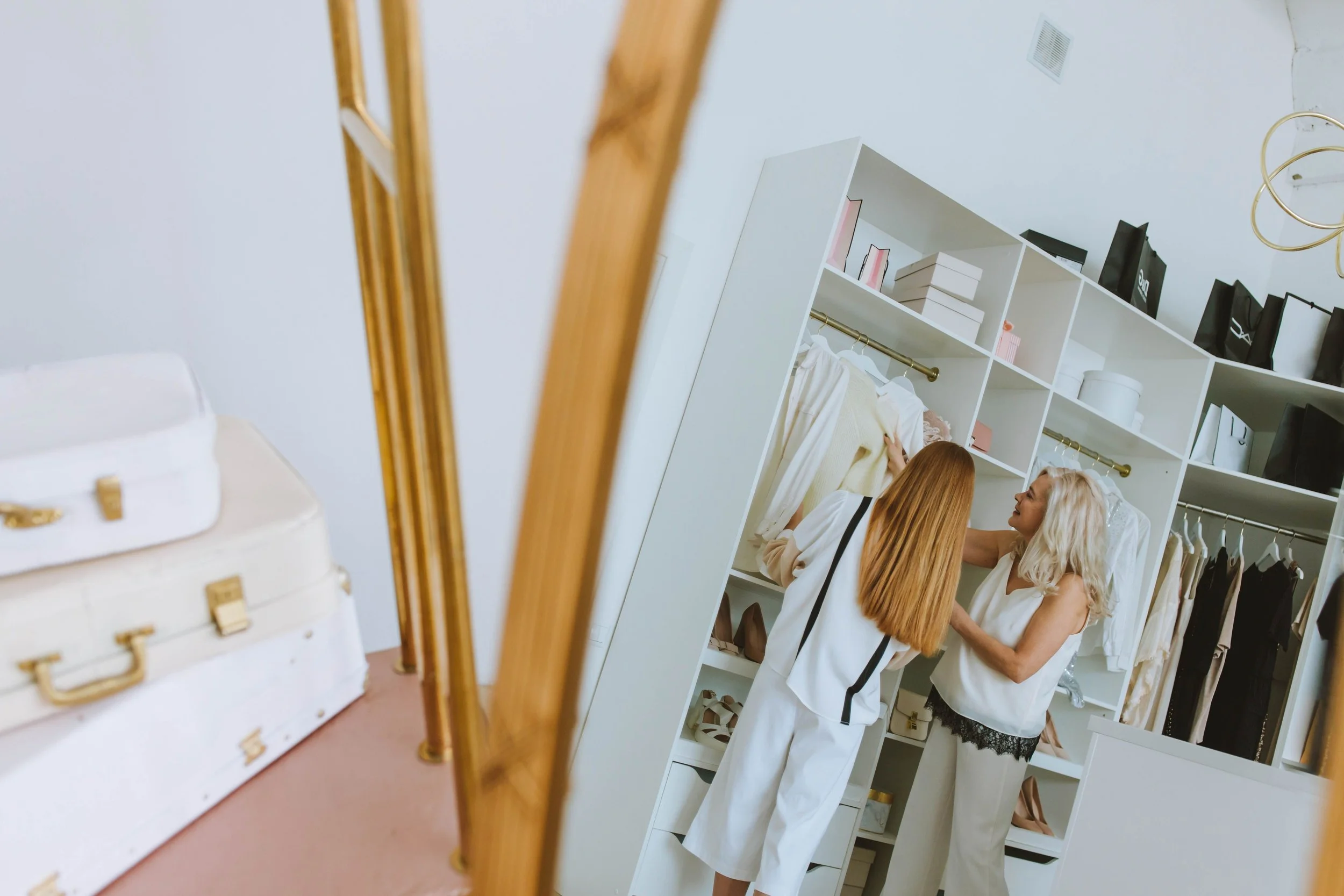Mother and daughter-inspired closet organizing with guidance from a professional organizer.