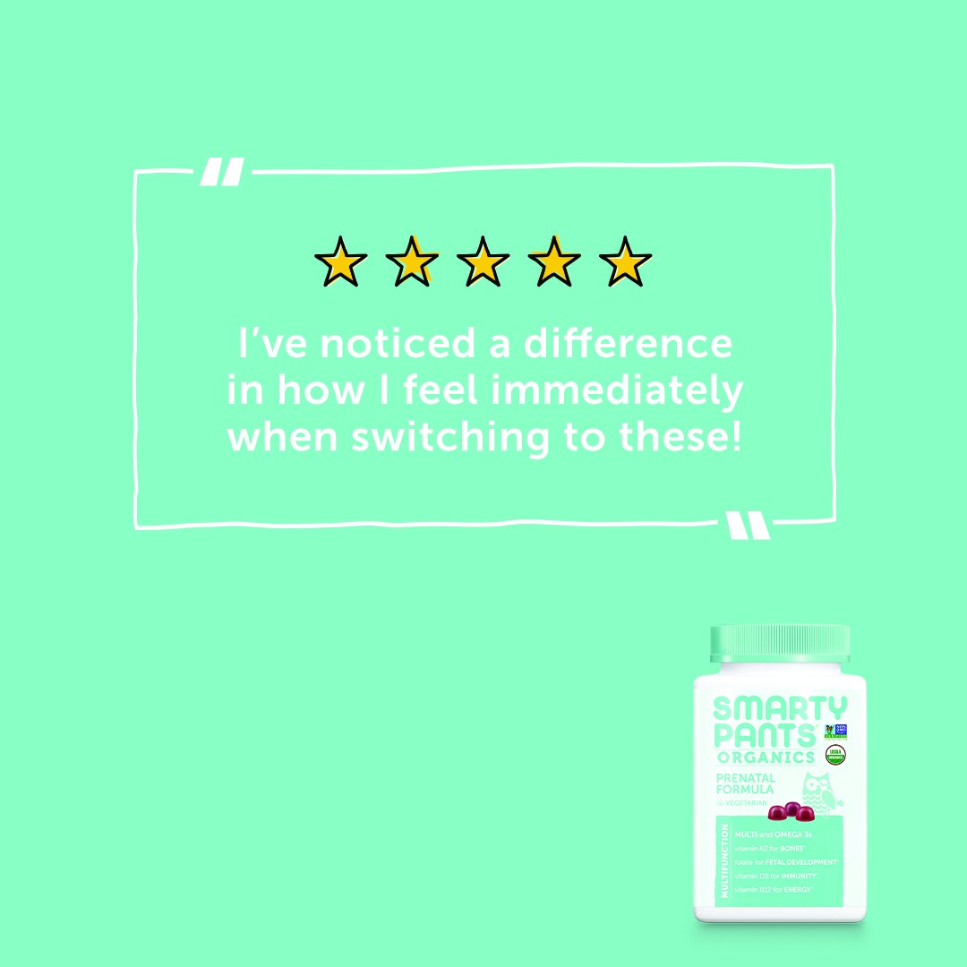 SmartyPants Vitamins Organic Prenatal Customer's Review for Facebook Ad
