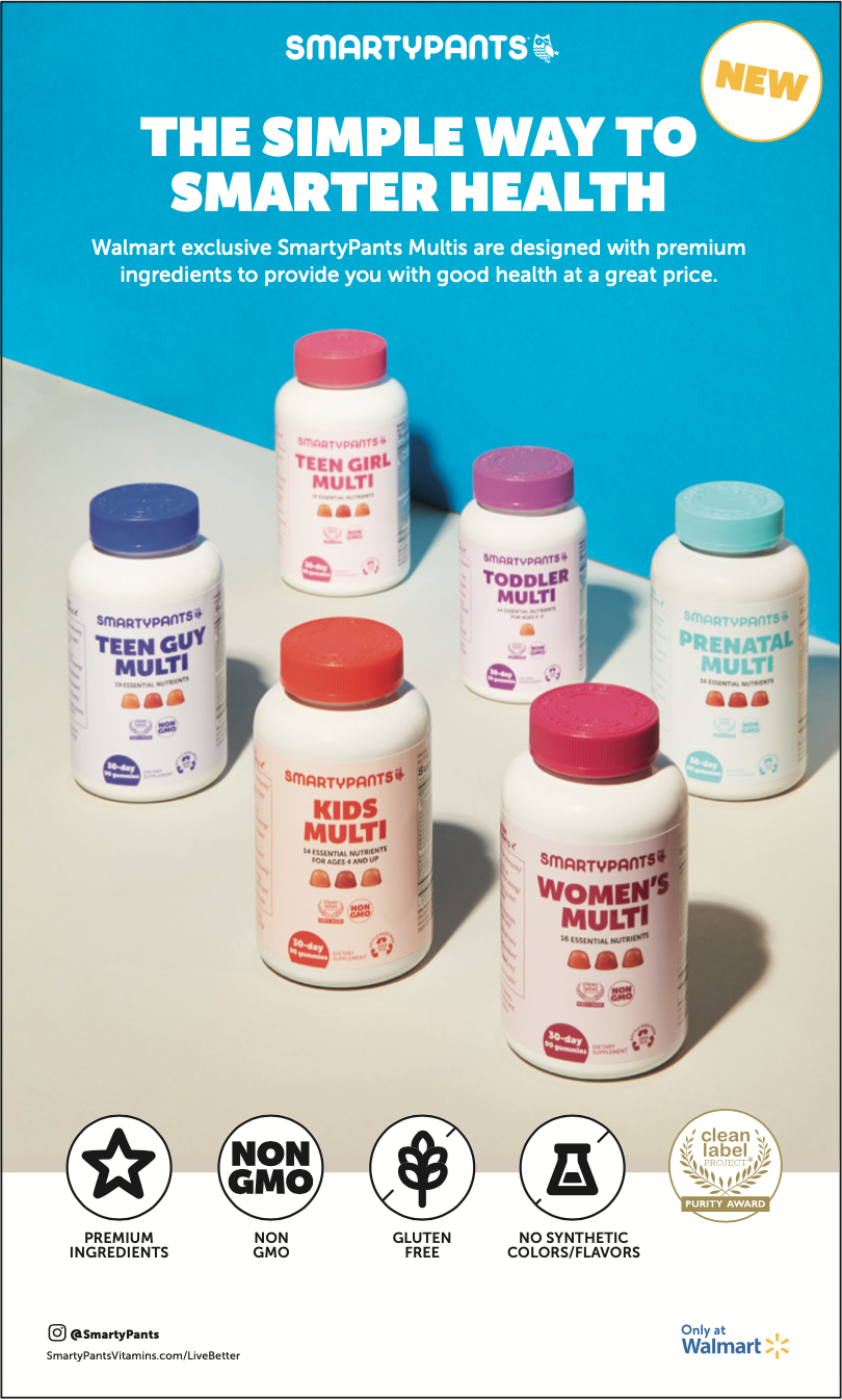 Walmart Ad for SmartyPants Vitamins (Print)