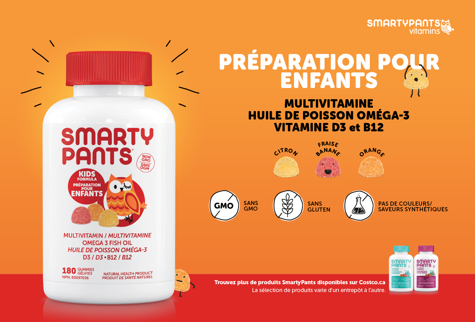 SmartyPants Vitamins Costco Canada Ad_French (Print)
