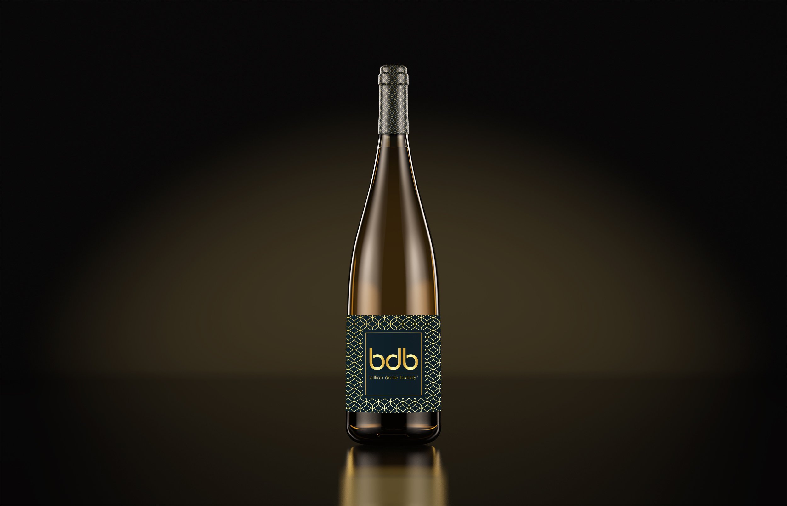 BDB Billion Dollar Bubbly Champagne Label