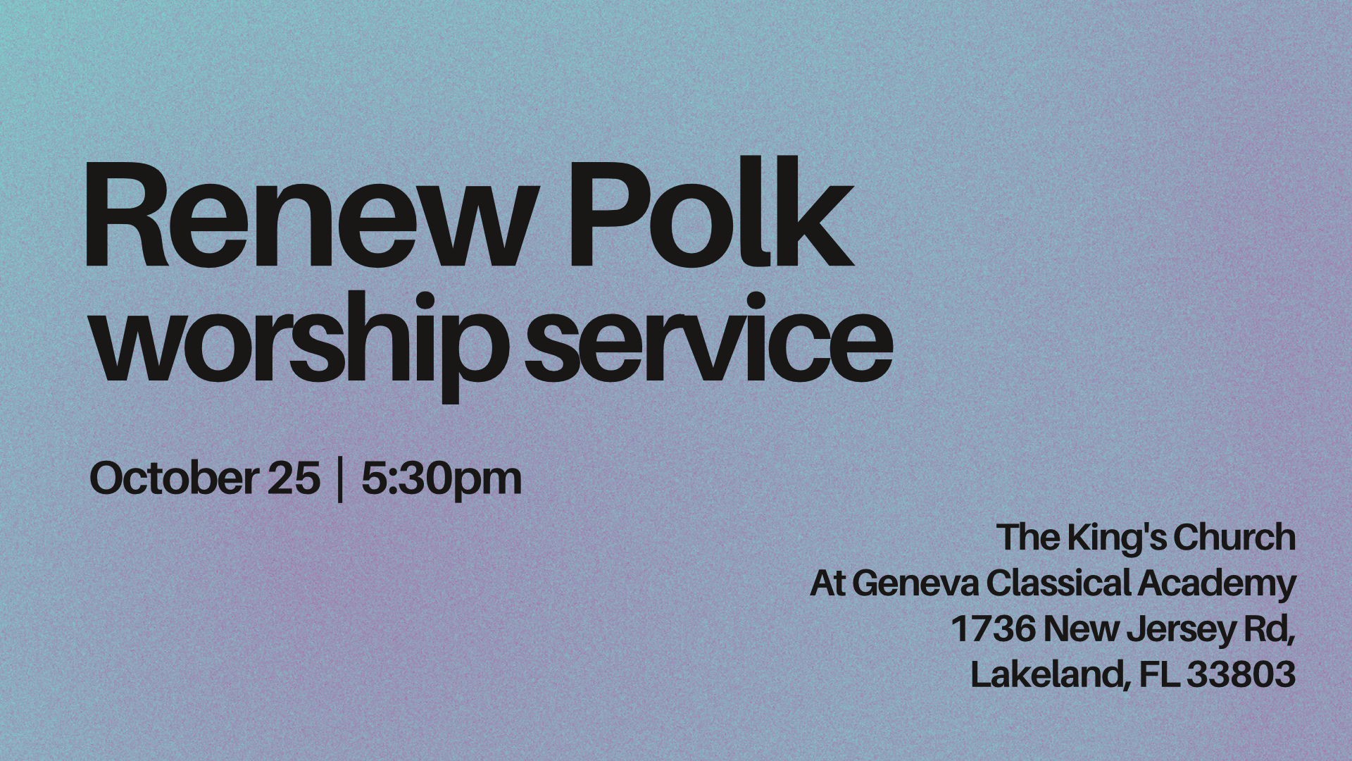Renew Polk Sunday