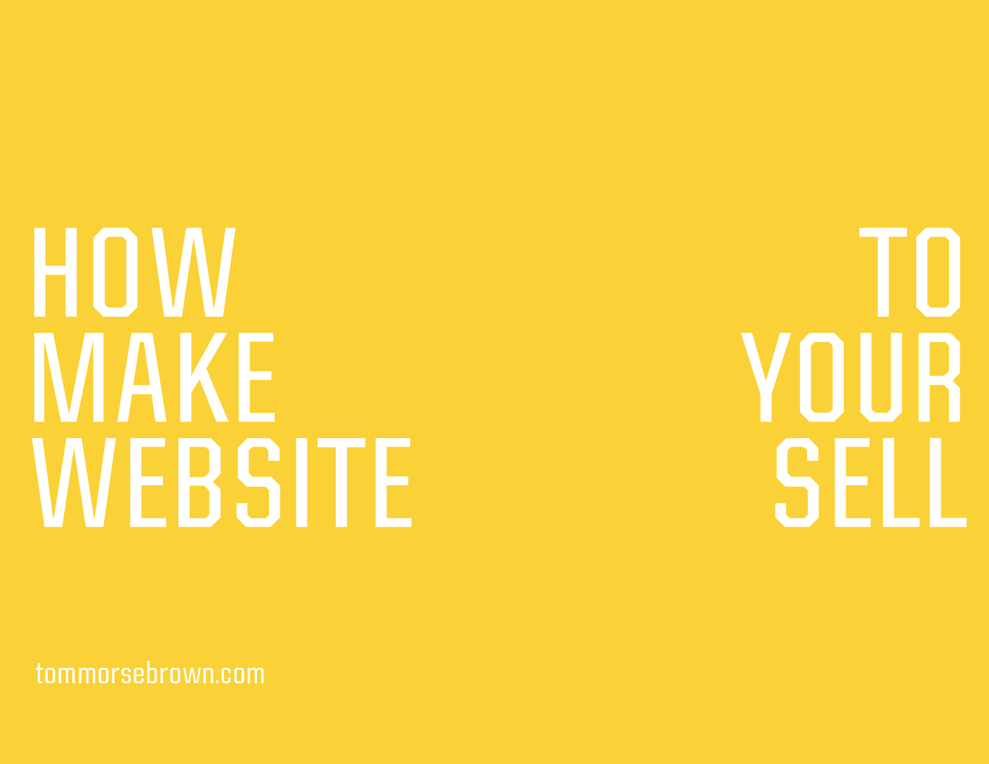 How to make your website sell