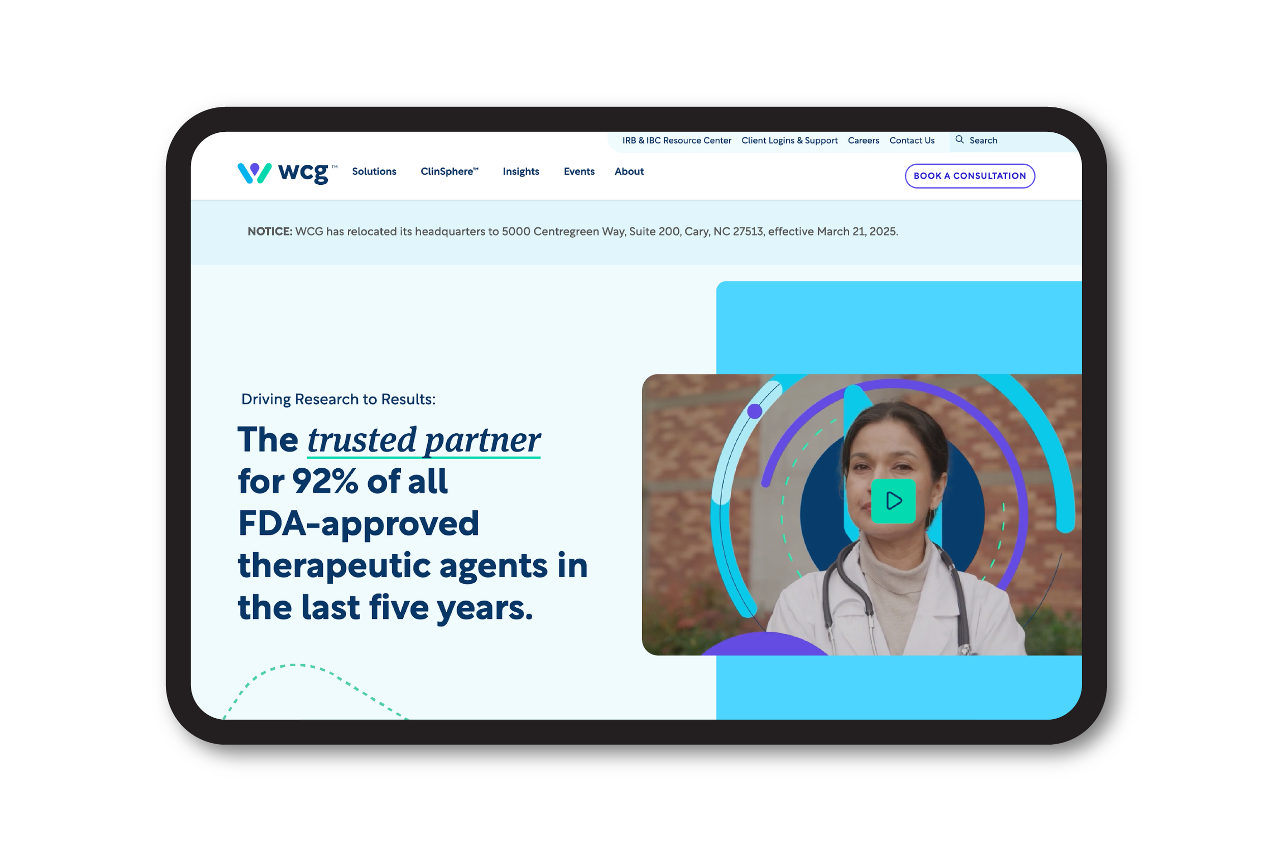 website for WCG Clinical
