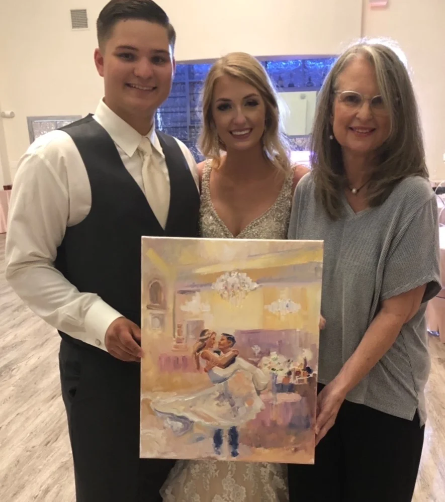 Presenting to the Bride and Groom!