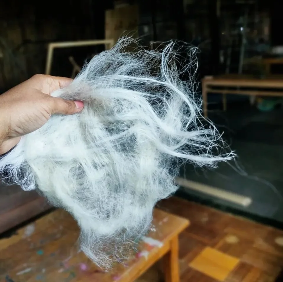 Adventurous dyeing experiments☀️ Various natural fibers have unique properties which makes them all react and accept dyes differently which can make them challenging and quite exciting to work with. 

#uniqueness #natural #mohair #merino #wool #silk 