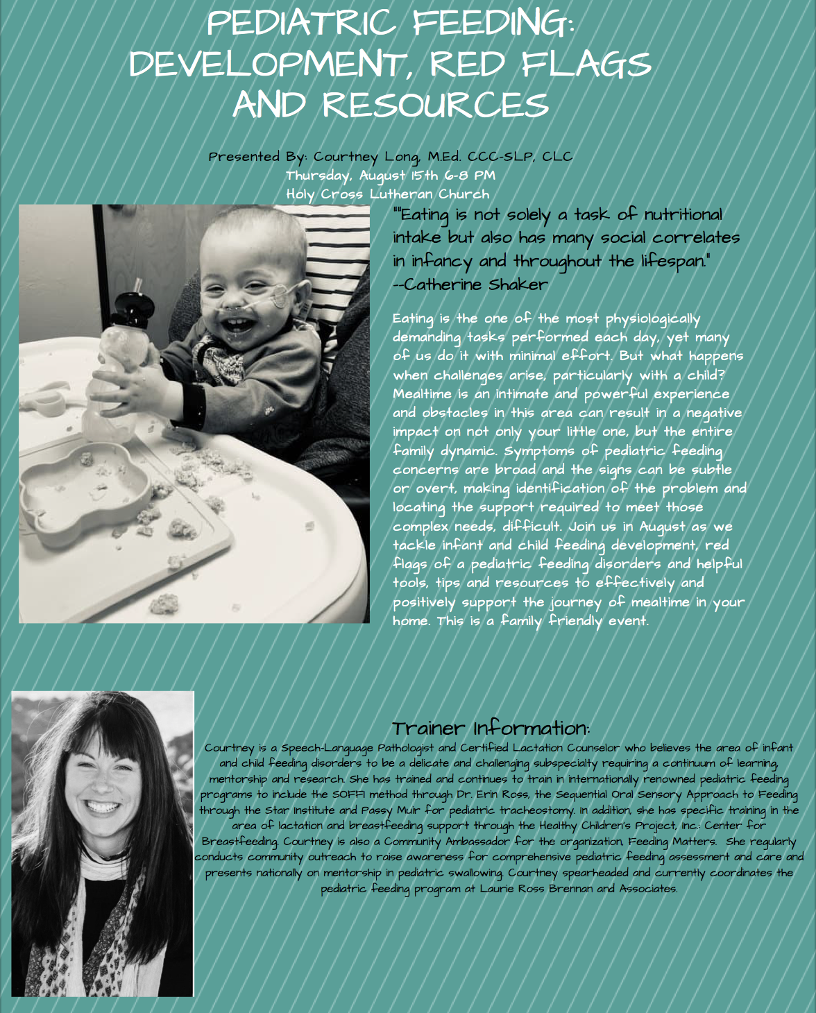TRAINING: Pediatric Feeding, Development, Red Flags, and Resources