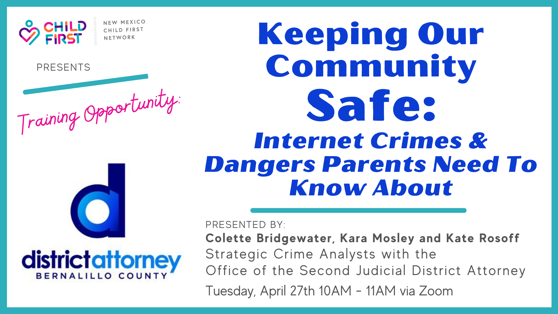 TRAINING:  Keeping Our Communities Safe
