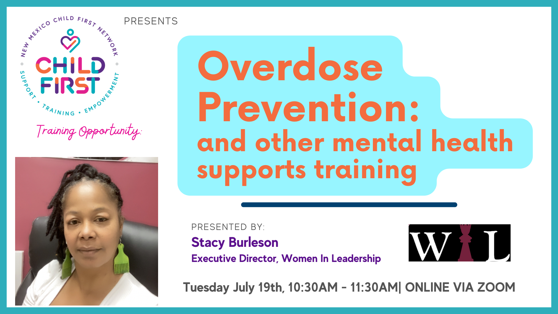 TRAINING: Overdose Prevention, NARCAN and additional mental health supports