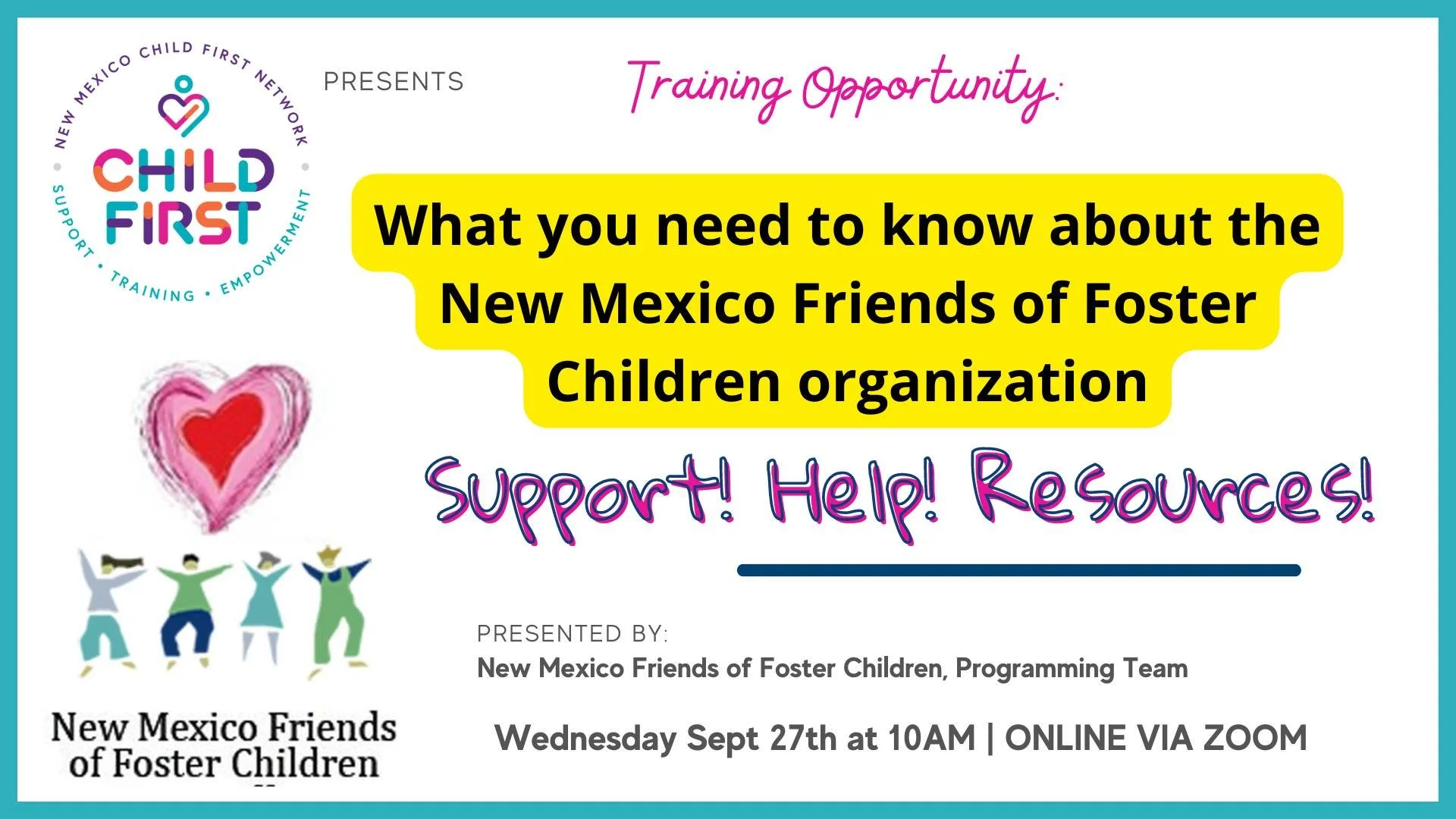 TRAINING: RESOURCE : Learn about NM Friends of Foster Children