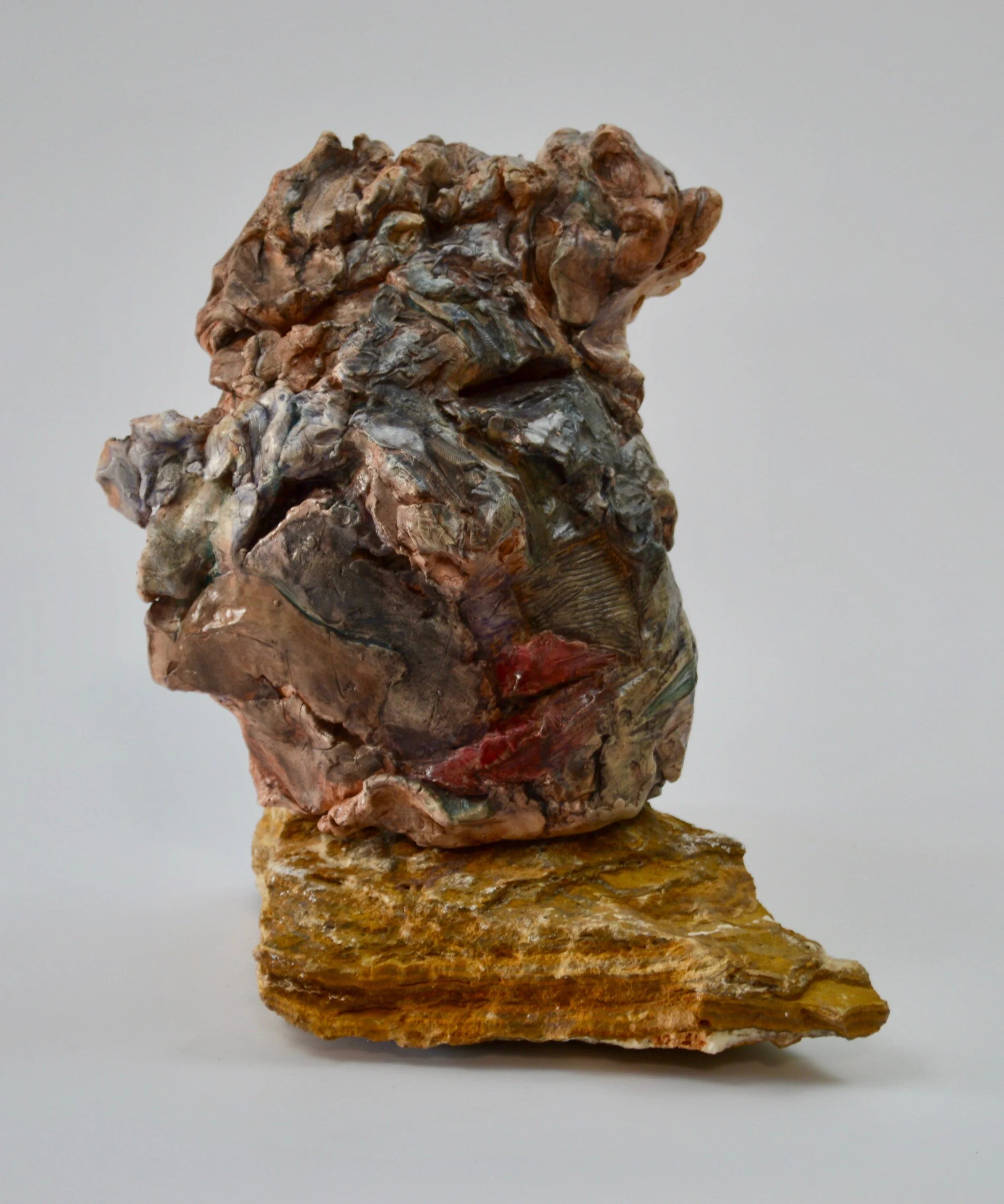 fired stoneware, oxides, stone
