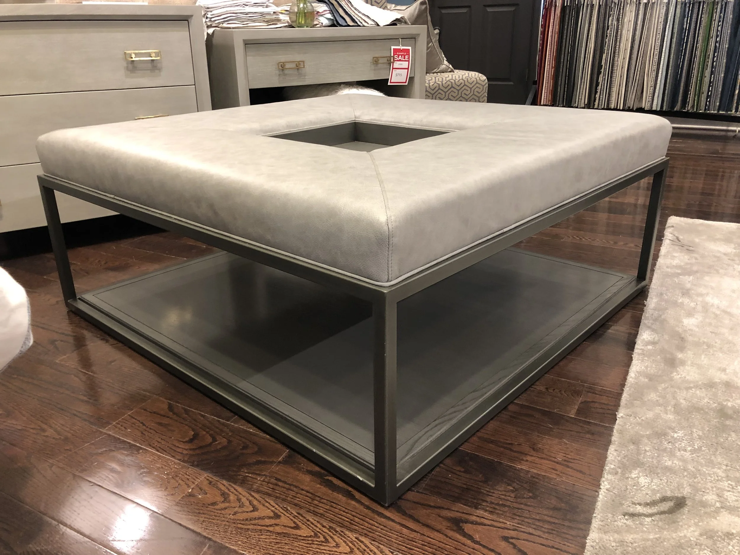 Wayland Square Leather Cocktail Table - NOW $1650!