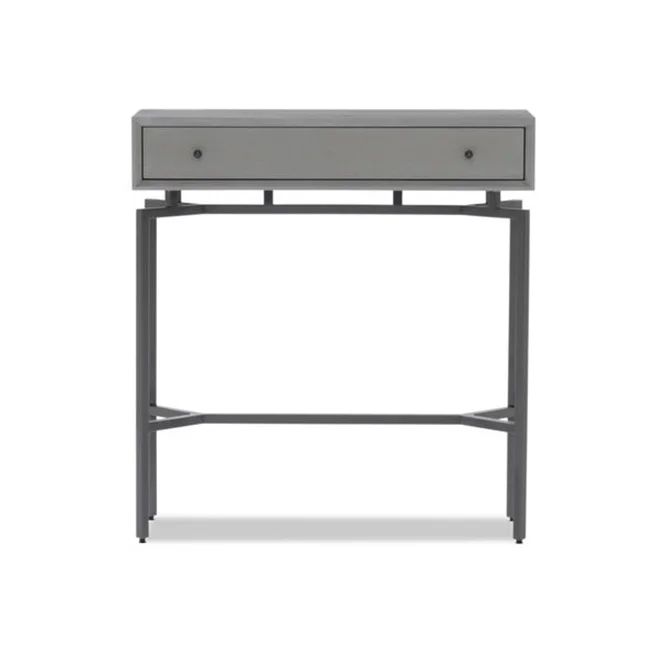 Grey with Pewter hardware