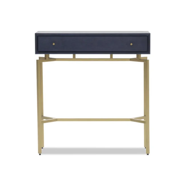 Indigo with Brass hardware