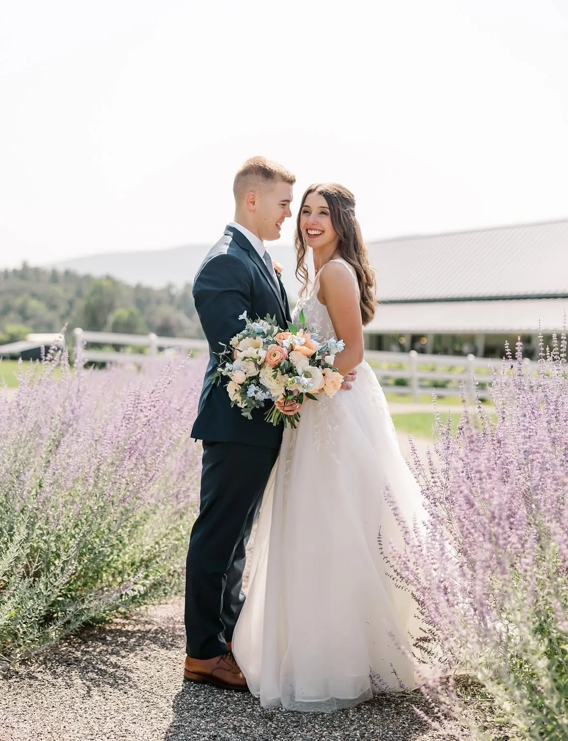 Wedding photos in a lavender field, yes please! 

Photographer: @lizzieburgerphoto
Wedding gown: @lilysaratoga
Venue: @thesablewood
Florist: @farmhousefloraldesign
Catering: @nicolescateringalbany
Video: @smsandco
DJ/Band: @nonstopmusic.dj @ty.mclaug
