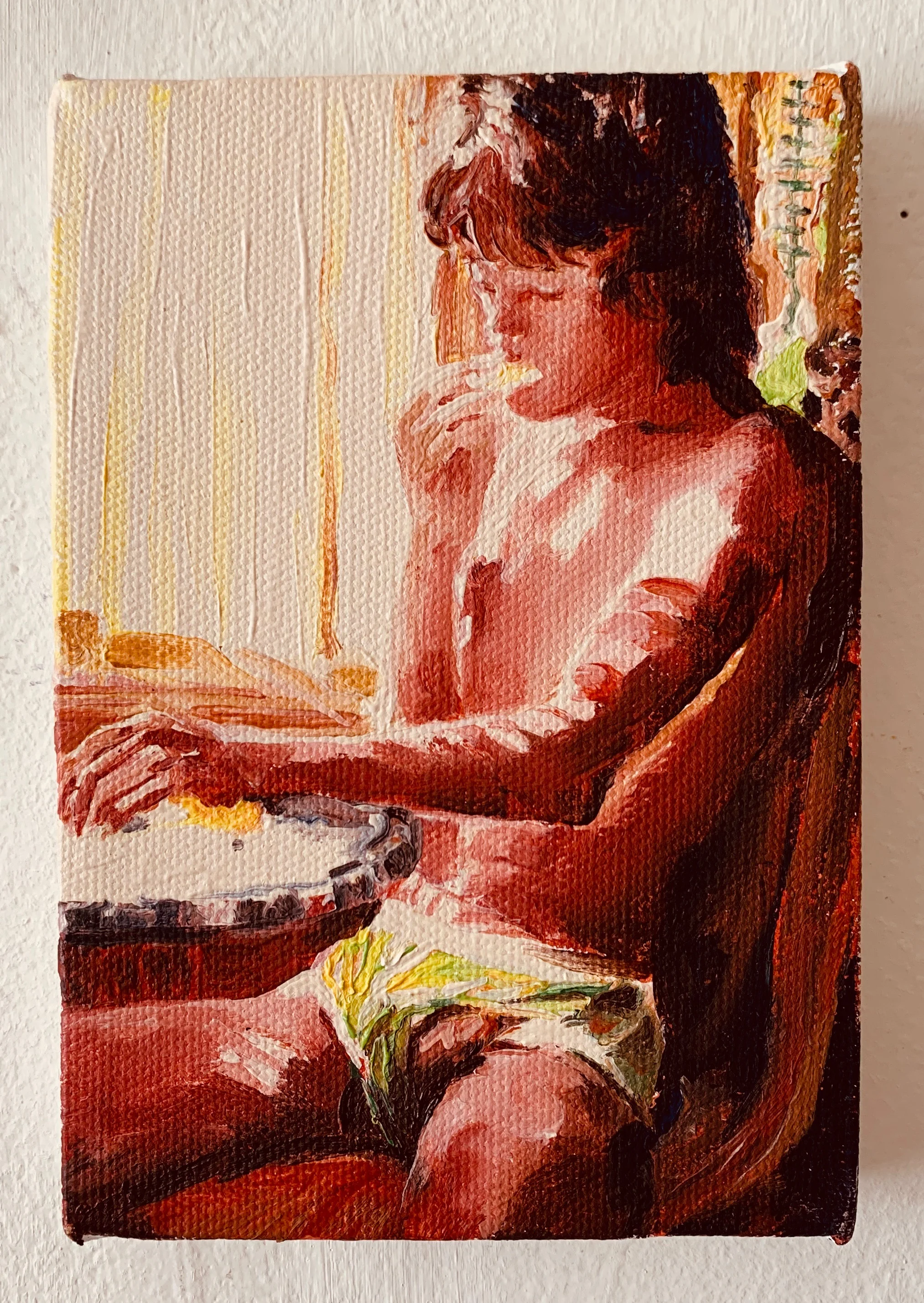 "Morning," by Boris Torres; oil on canvas, 4x6 inches, 2010.