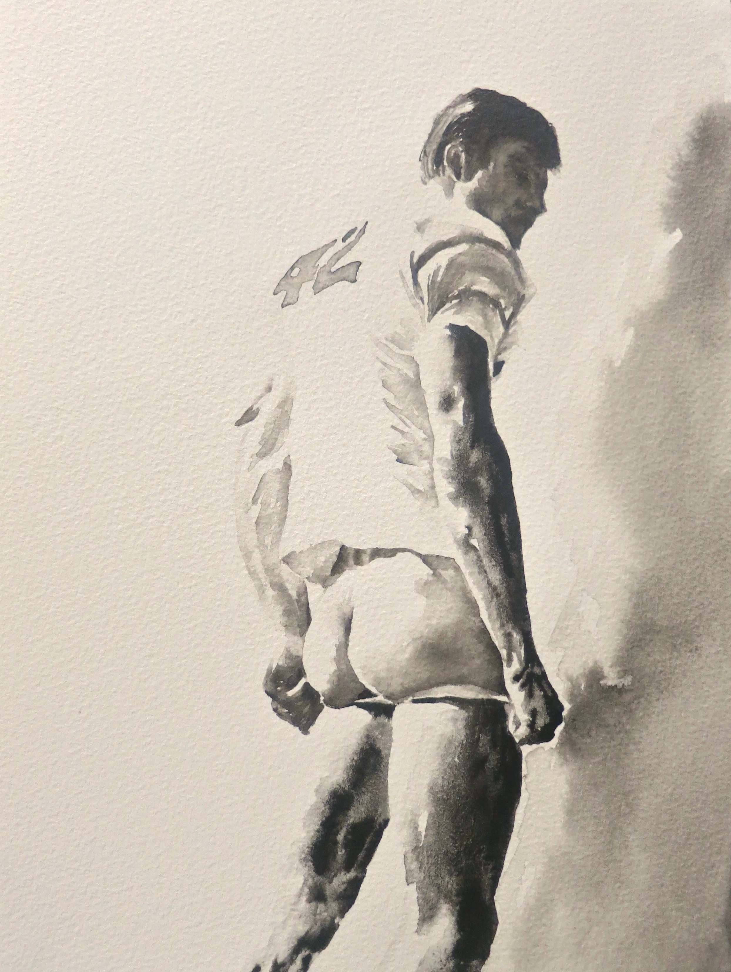 "Almost ready" by Boris Torres; ink on paper, 9x12 inches, 2009.