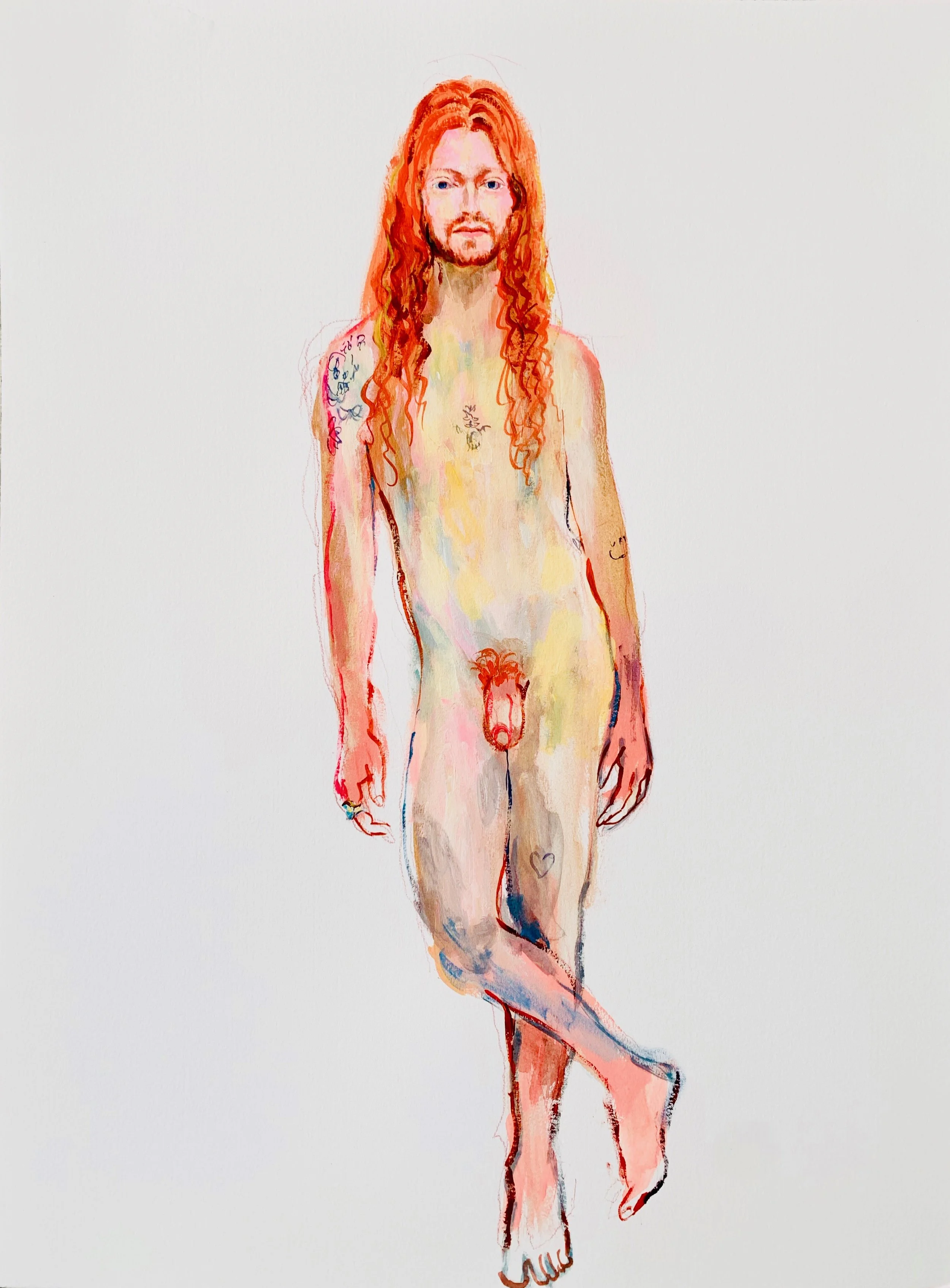 “Portrait of Patti,” by Boris Torres; acrylic on paper, 18x24 inches, 2019.