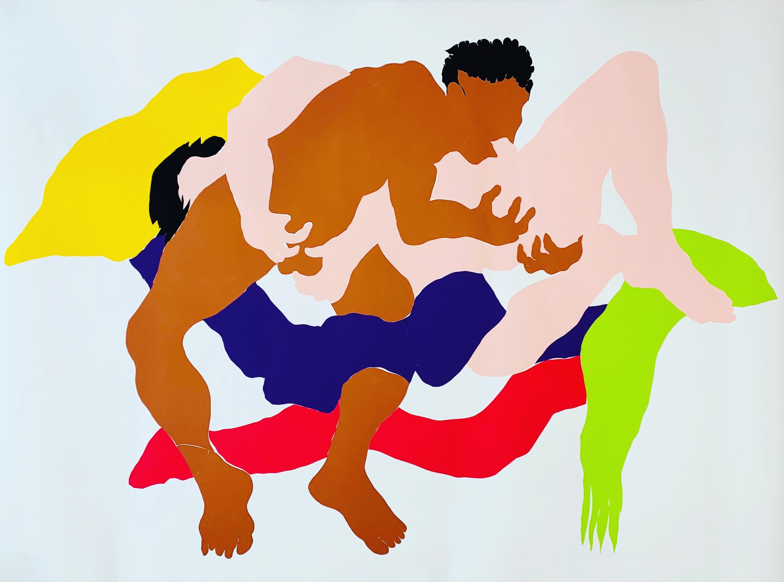 “Pavel & Allen,” by Boris Torres; collage, 72x52 inches, 2019.
