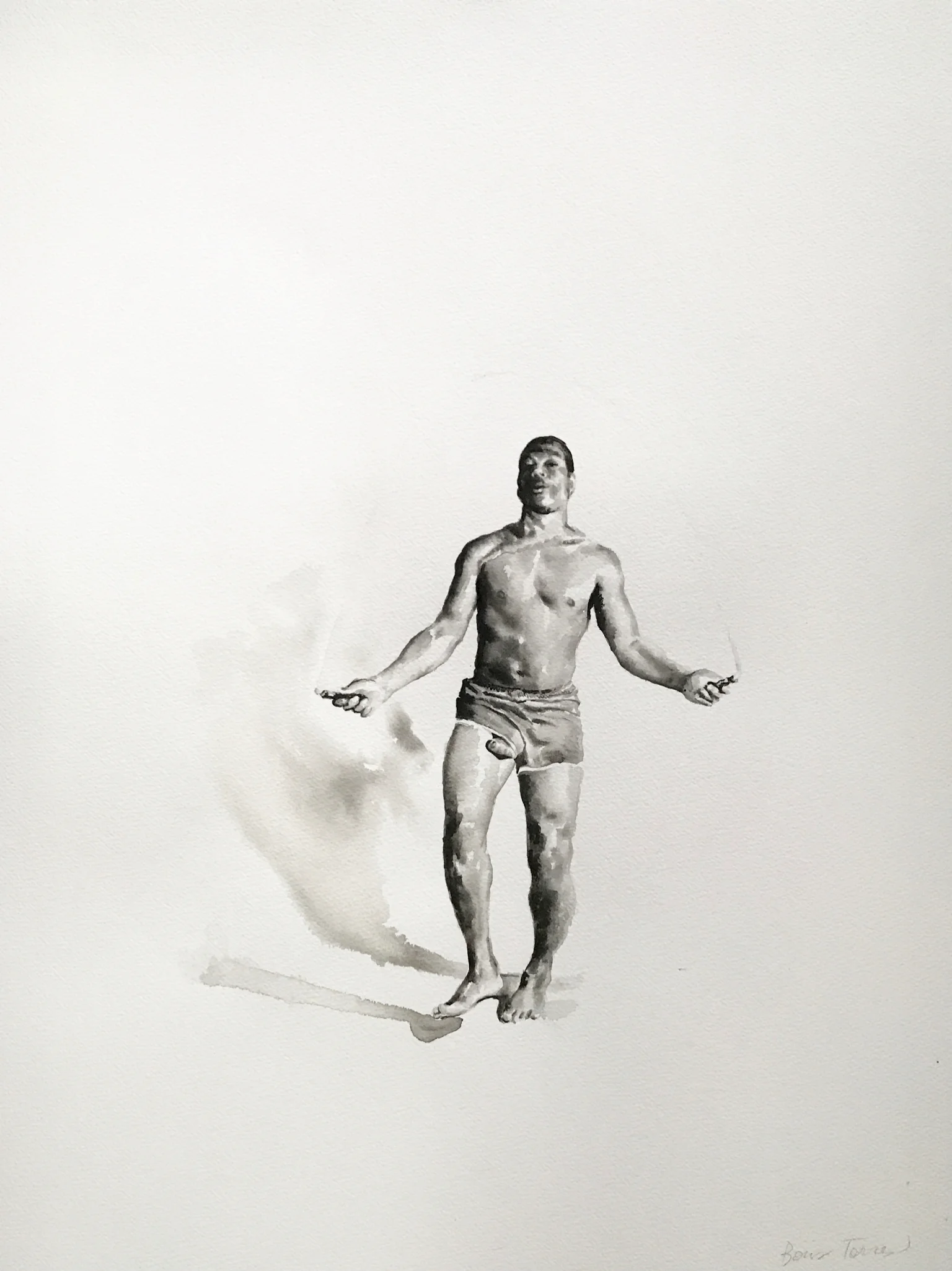 “Tomas,” by Boris Torres; ink on paper, 18x24 inches, 2012.