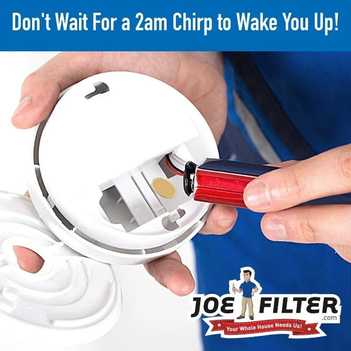Don't wait till your smoke detectors start beeping.

Replace your smoke detector batteries every 6 months to ensure they are fresh and ready in the event of an emergency. smokes.joefilter.com

#firesafety