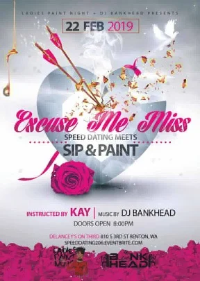 Speed Dating Meets Excuse Me Miss: Sip &amp; Paint