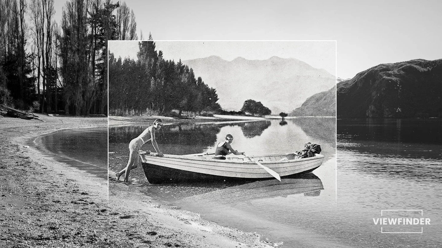 My bestselling print from the Viewfinder series, this shot of Glendhu Bay was featured in the Auckland Weekly News on March 1st, 1933. This particular shot took a - lot - of attempts to get everything lined up correctly. It's also one of the very fir