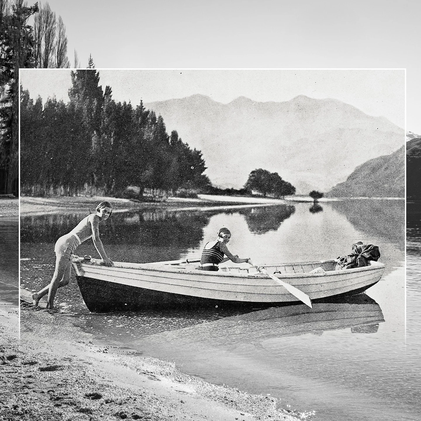 Glendhu Beach, 1933⁠
⁠
One of my favourite prints from the Viewfinder series, and one of the first prints I produced for the project. This shot took months to replicate and fine tune, including a lot of wading around with a camera in front of tourist