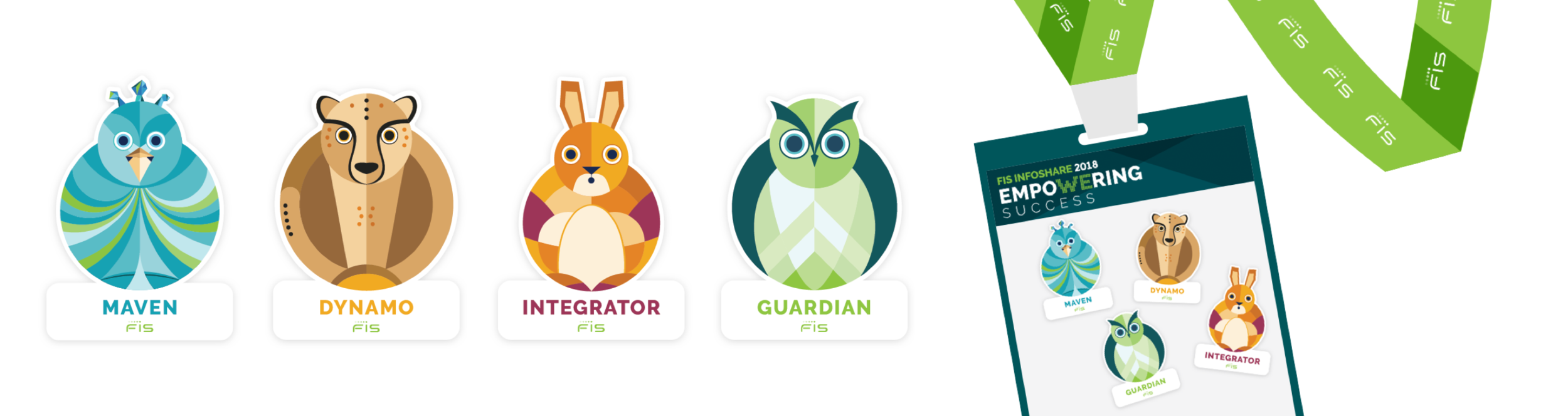 Pins to help attendees identify which Persona they are.