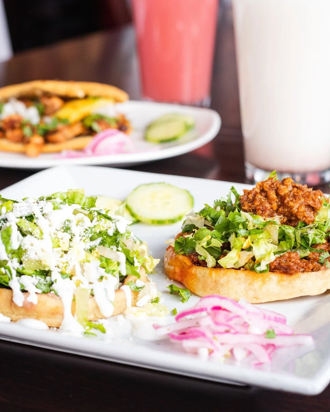 sopes 🤍

handcrafted corn base
fresh toppings
full of flavour

#yvreats 
#mexicanfood 
#sopes 
#vancouverfoodie 
#bcrestaurants