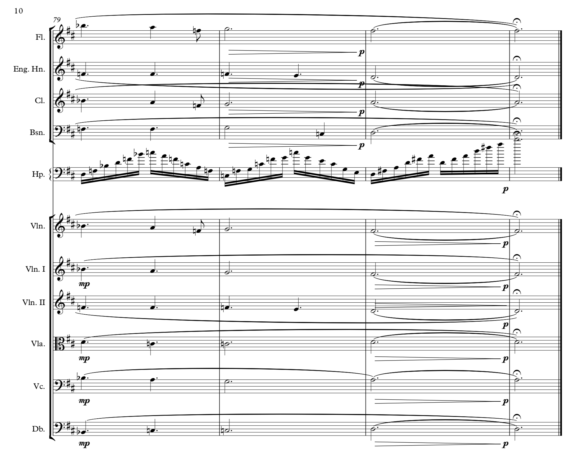 Final four bars, with accidentals in their full glory.