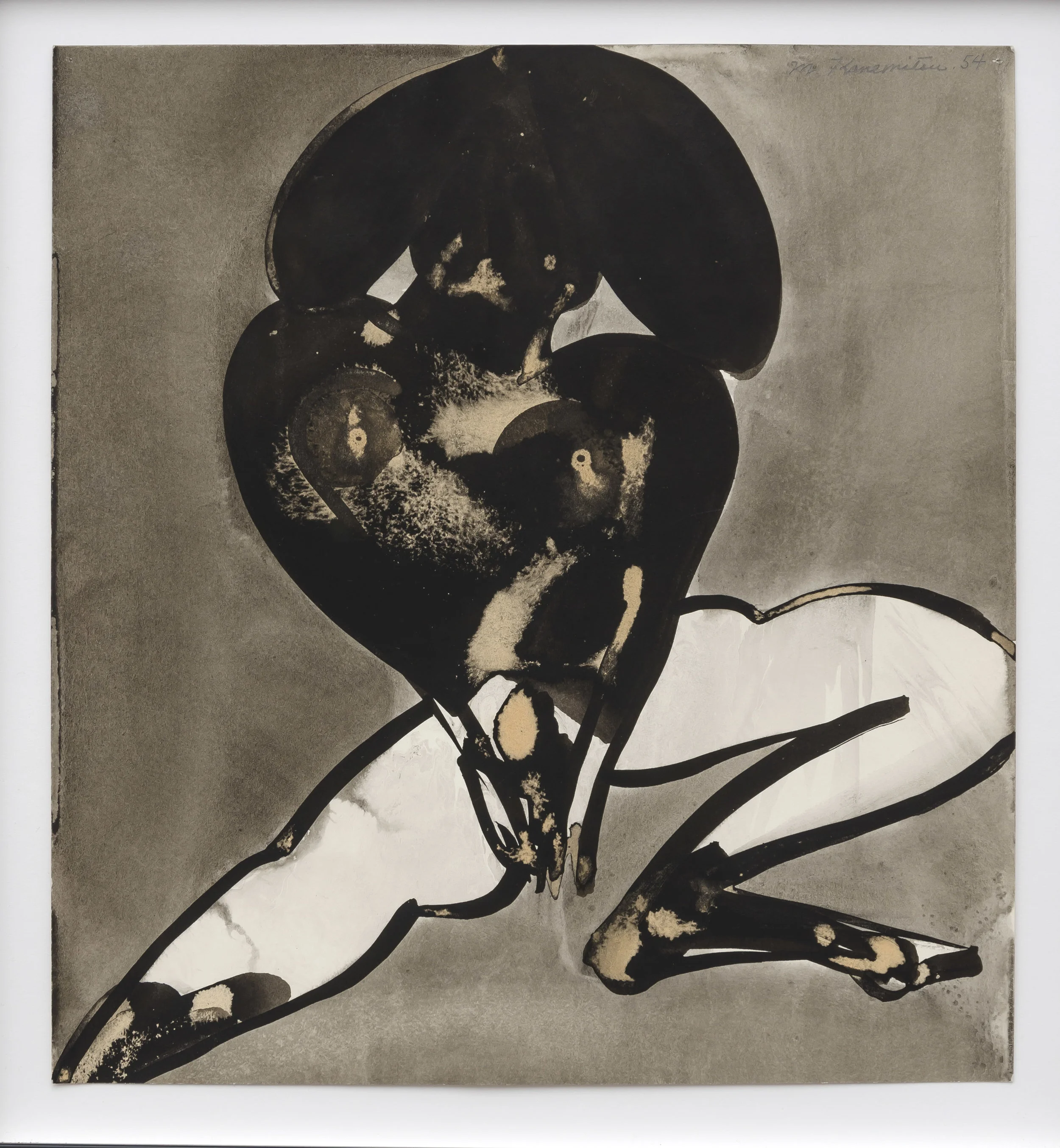 Untitled 1954 sumi ink on paper 13.25 x 12.25 inches, 33.7 x 31.1 centimeters