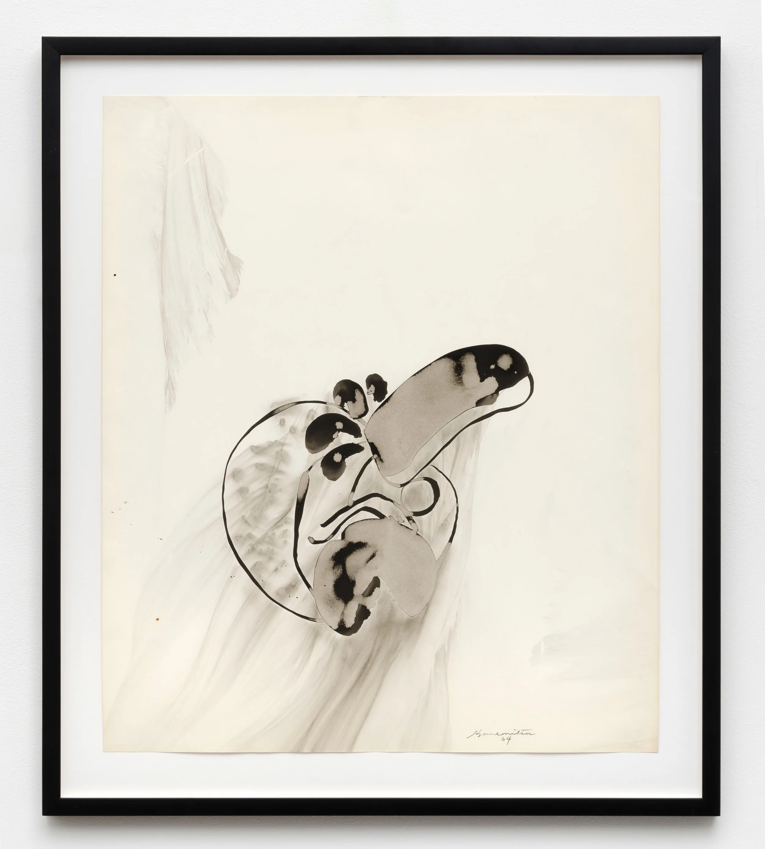 Untitled 1964 sumi ink on paper 32.5 x 28 inches, 82.5 x 71.1 centimeters