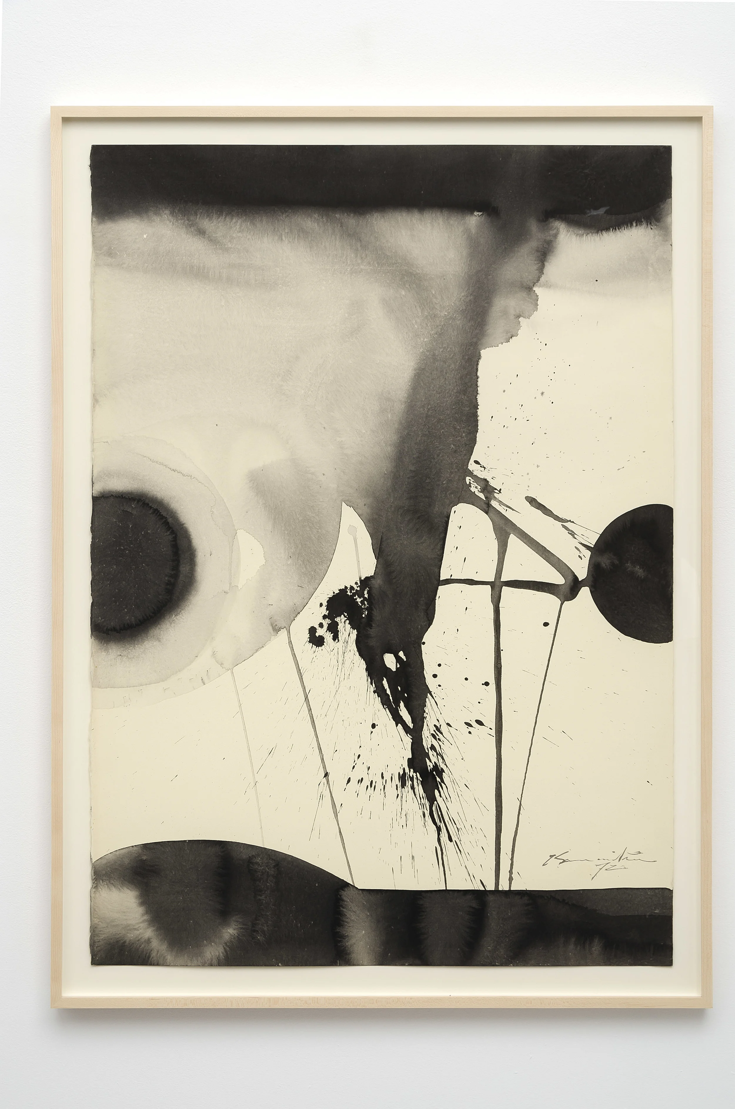 Untitled 1972 sumi ink on paper 43 x 31.25 inches, 109.2 x 79.4 centimeters