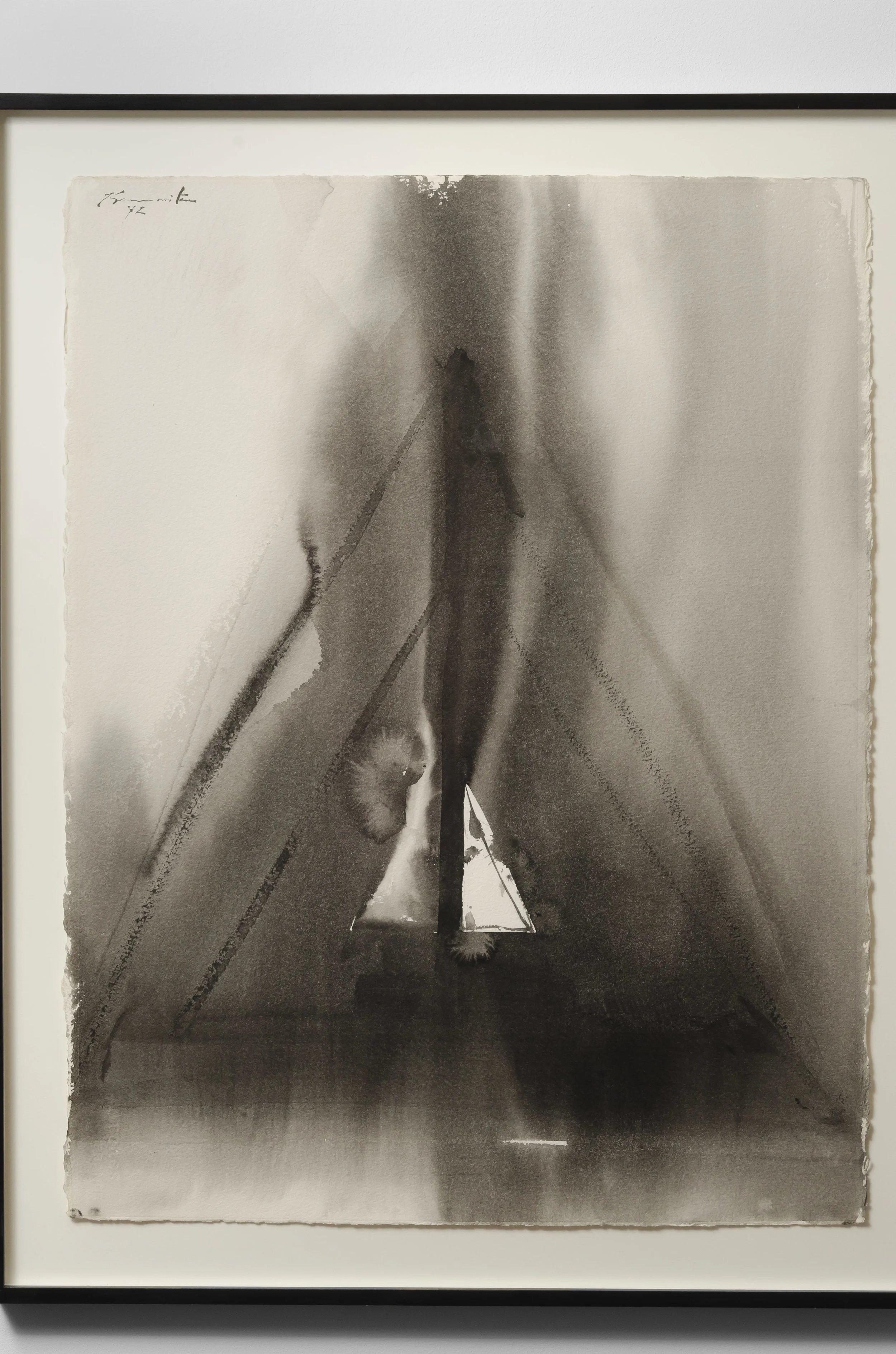 Untitled #36 1972 sumi ink on arches paper 30 x 22.5 inches, 76.2 x 57.2 centimeters