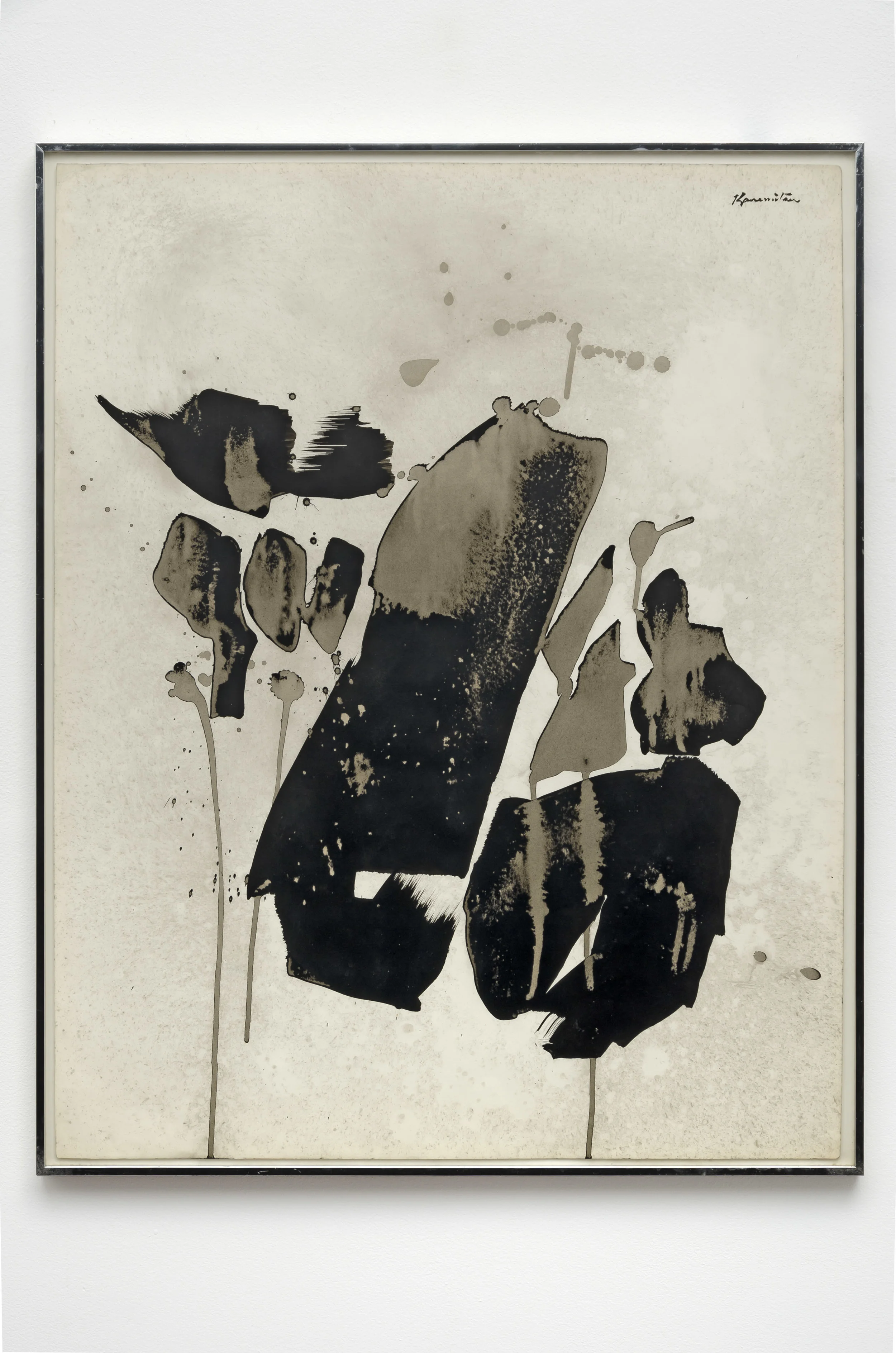 QZ #15 , 1961 sumi ink on paper 29 x 23 inches; 73.7 x 58.4 centimeters
