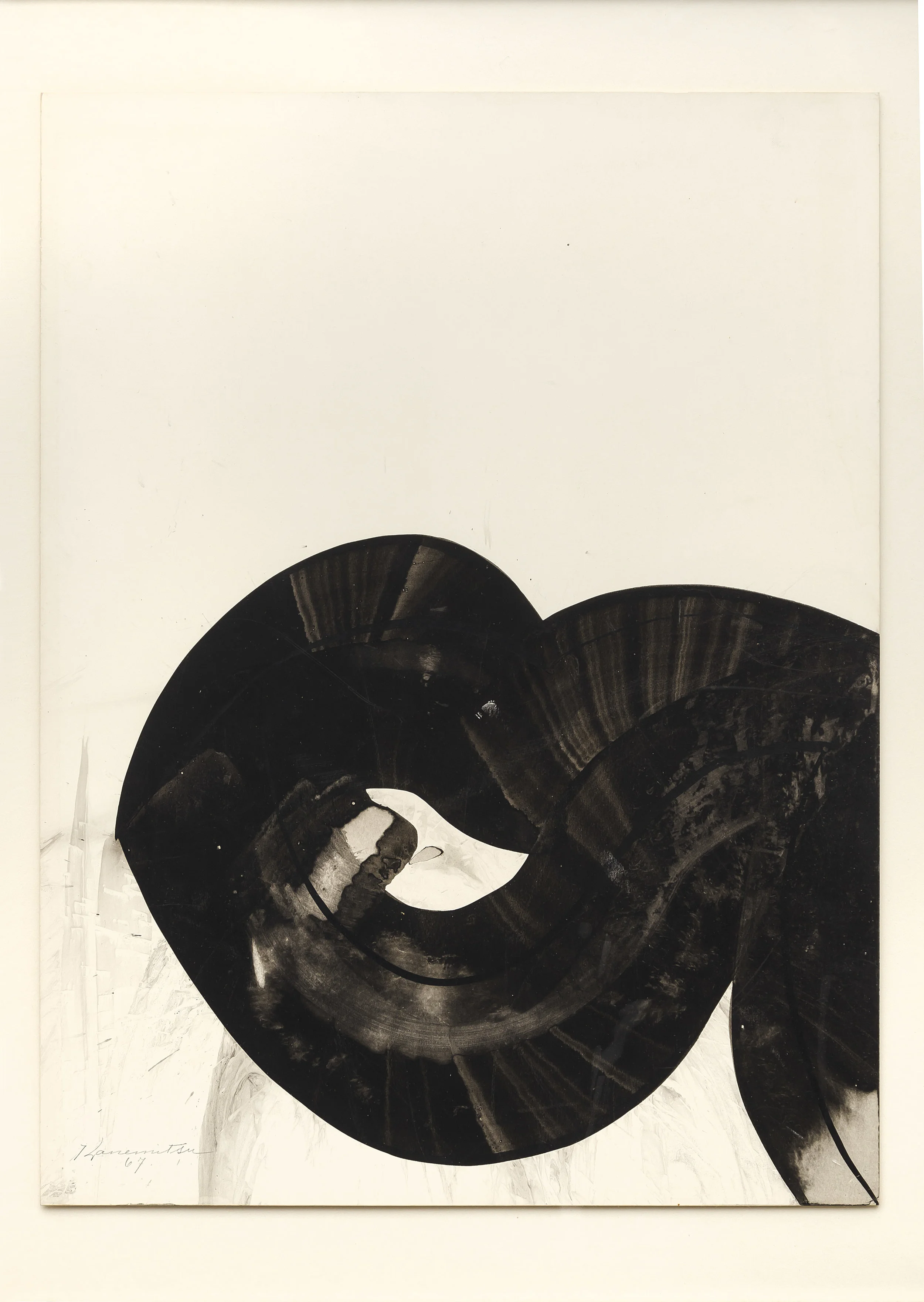 18-19 , 1967 sumi ink on paper 20 x 15 inches; 50.8 x 38.1 centimeters