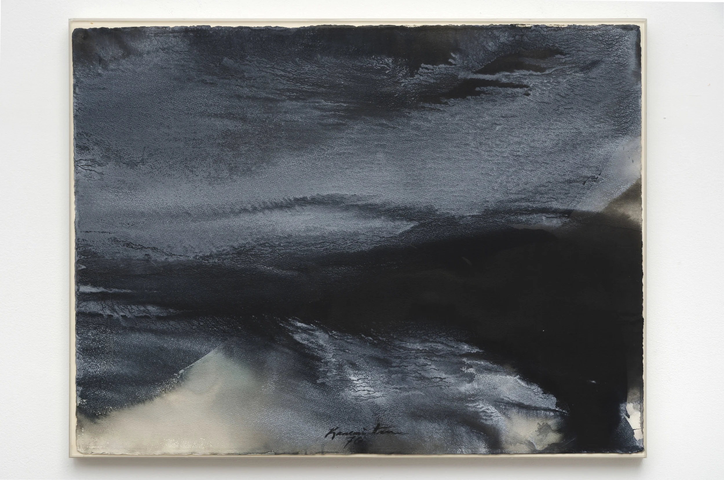Mackerel Sky, San Francisco Bay , 1976 acrylic on paper 23 x 30 inches; 58.4 x 76.2 centimeters