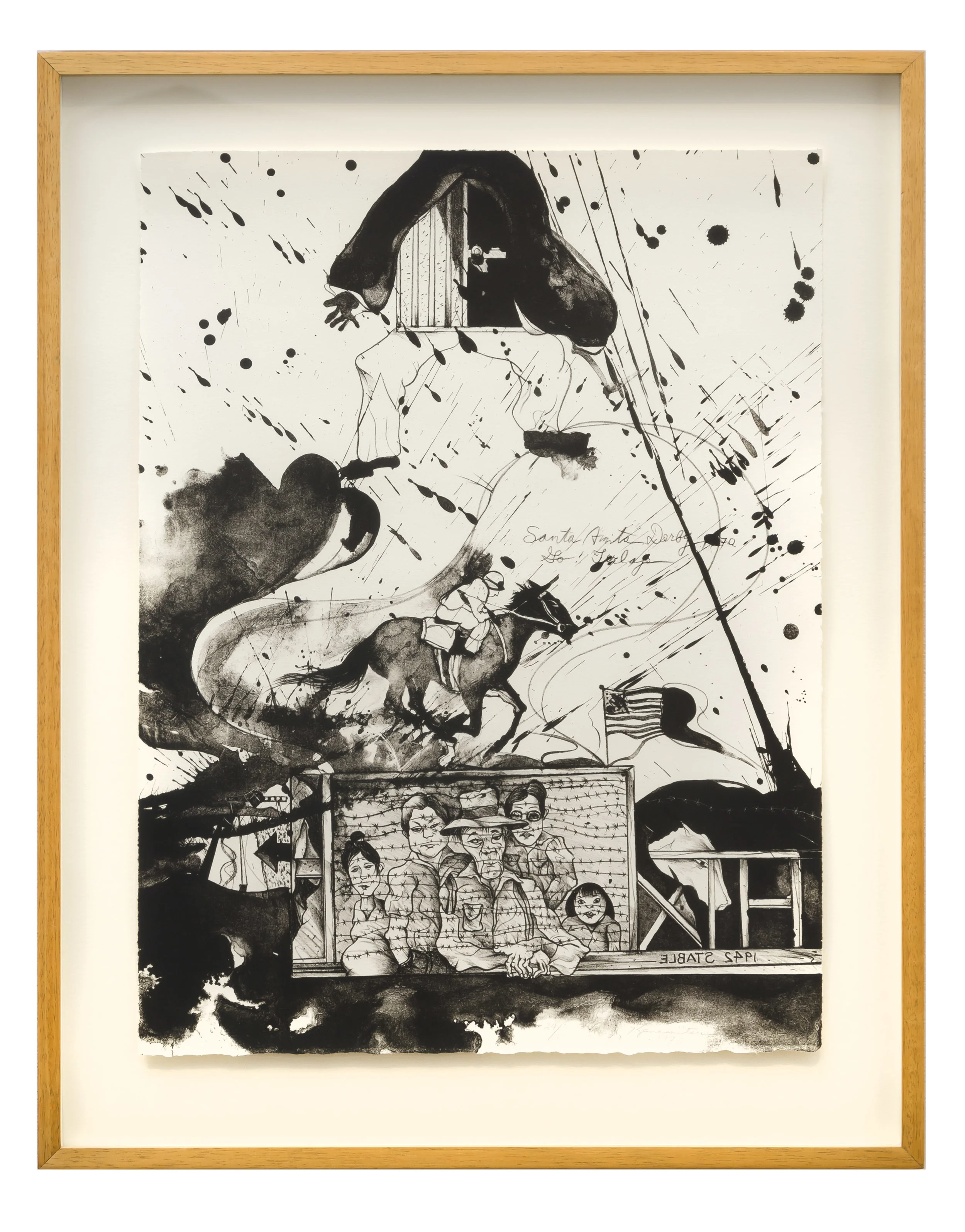 Santa Anita Yesterday & Today , 1970 lithograph 20 x 15 inches; 50.8 x 38.1 centimeters