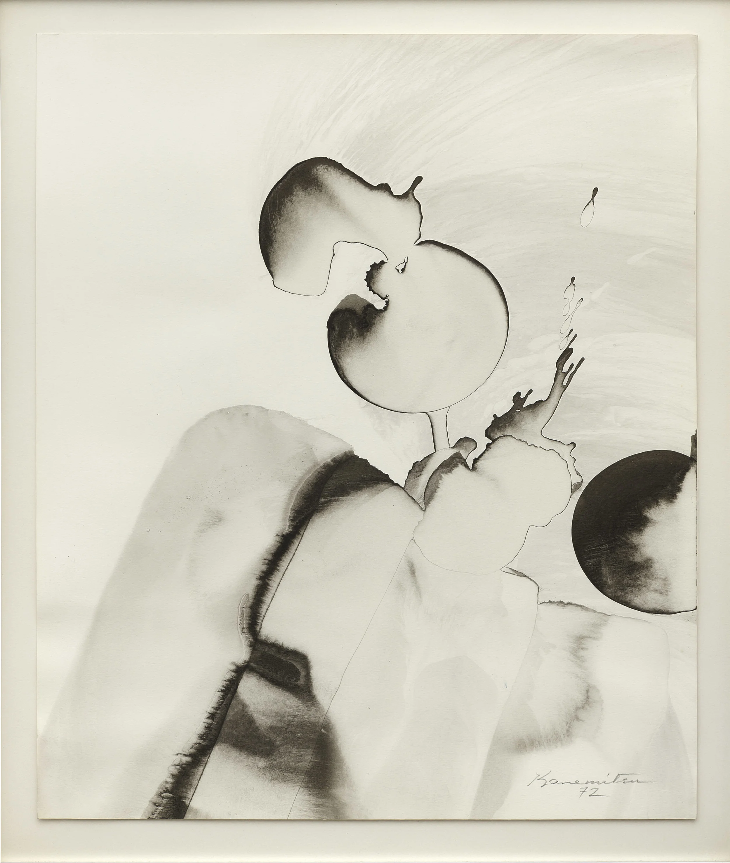 Zoe’s Dream , 1972 sumi ink on paper 15.5 x 13 inches; 39.4 x 33 centimeters